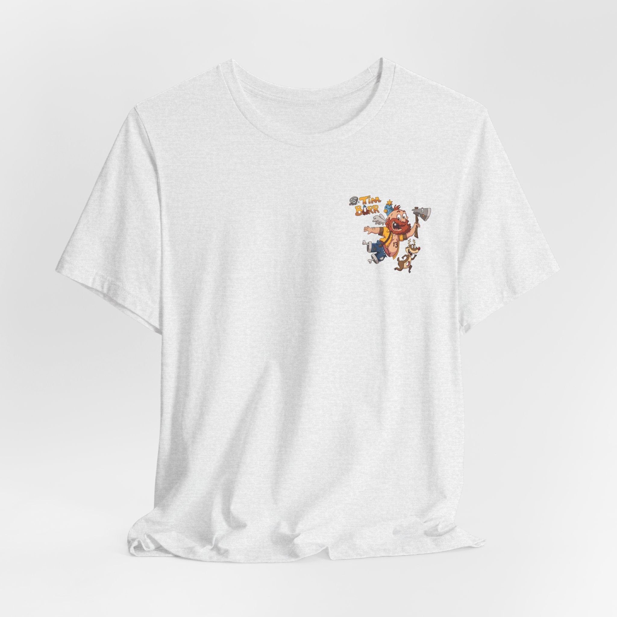 Tim Burr Graphic Tee – Lumberjack Cartoon T‑Shirt