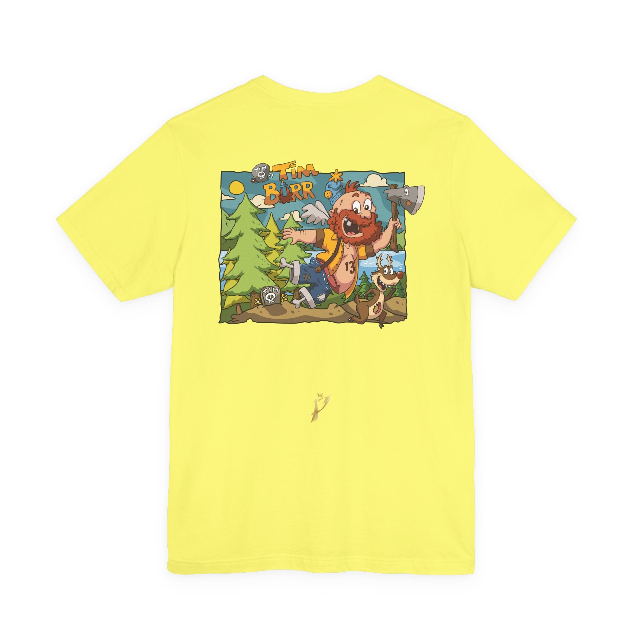 Tim Burr Graphic Tee – Lumberjack Cartoon T‑Shirt