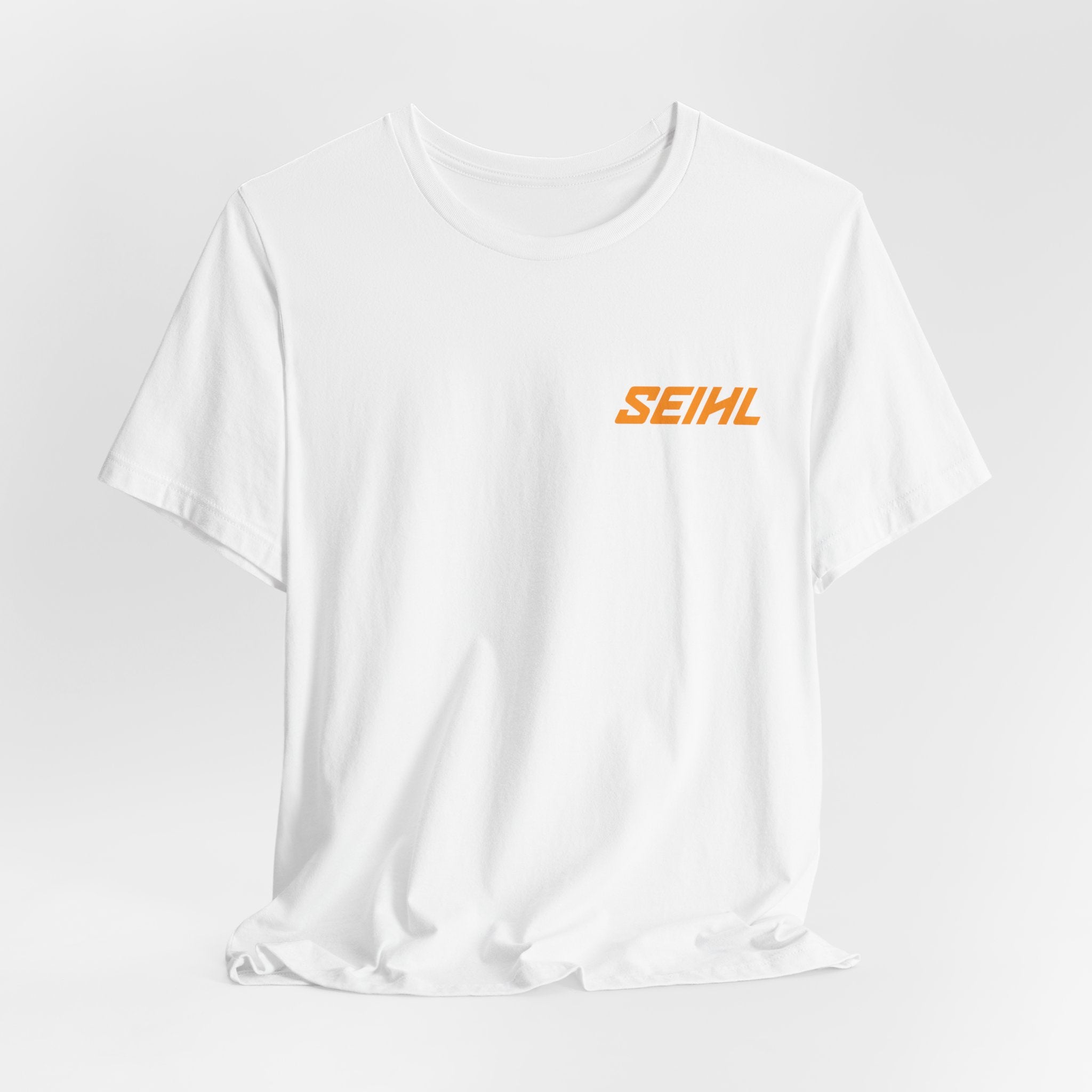 Chainsaw Seihl Cartoon Tee — 'SEIHL' Graphic Short Sleeve T-Shirt