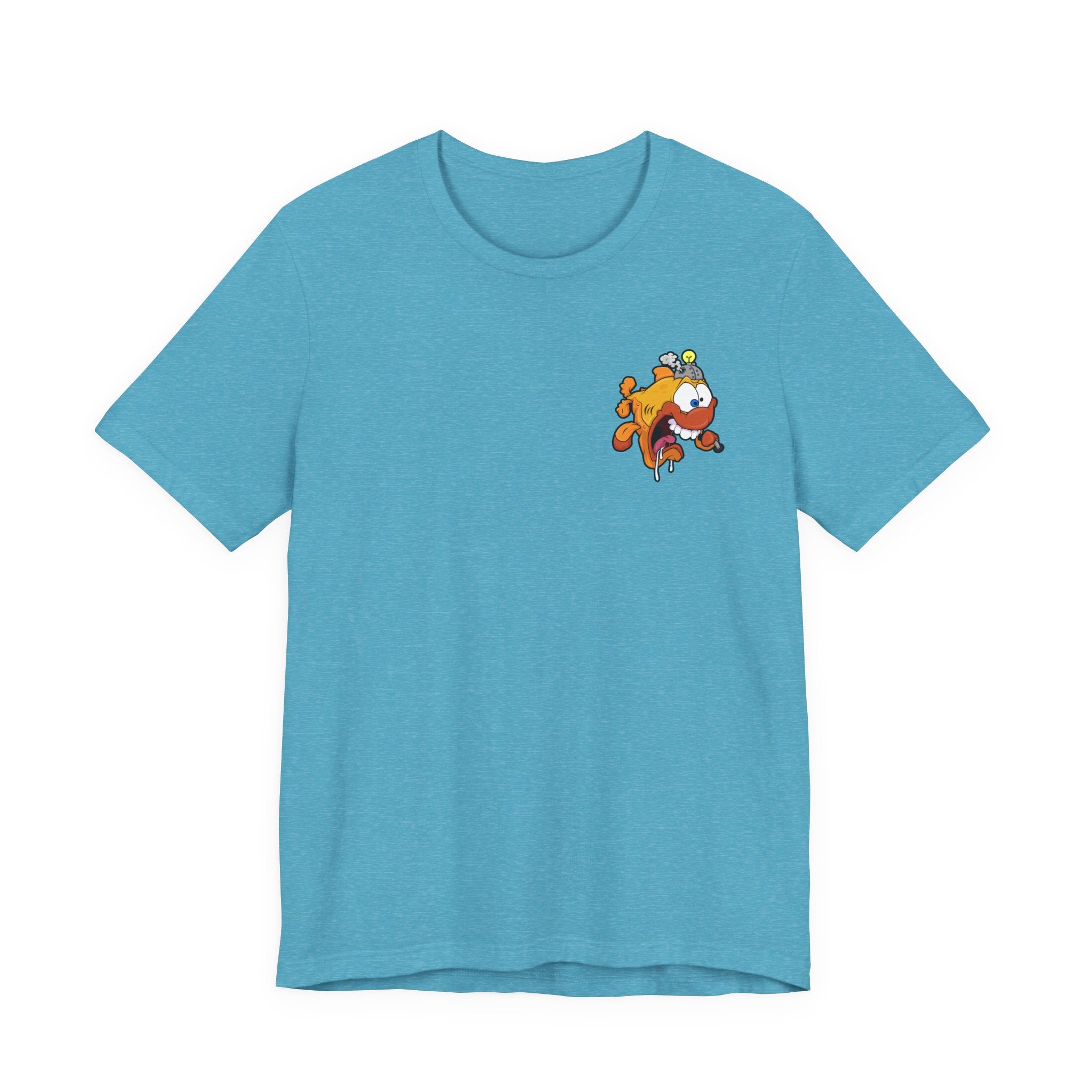 Jellyfish Attack Graphic Tee — Fun Cartoon Surfing Fish Shirt