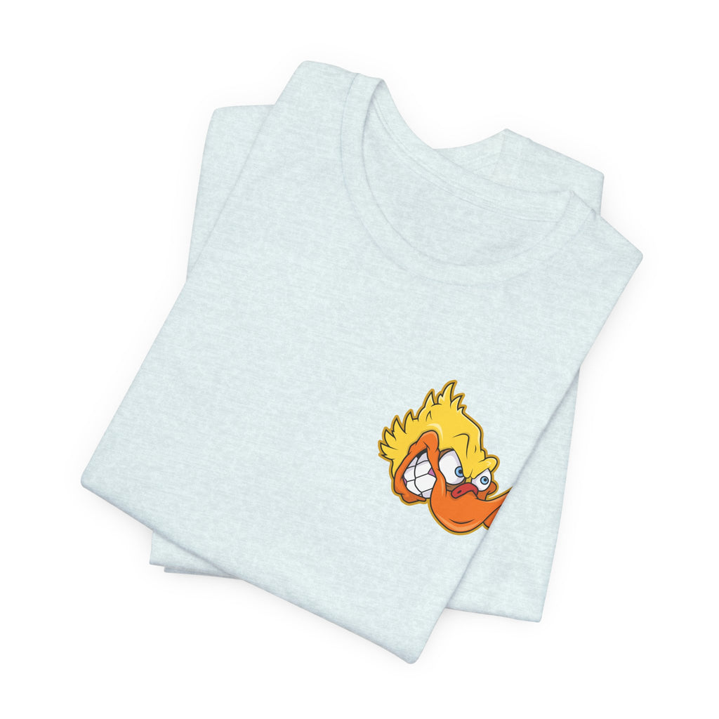Duck Graphic Tee — Playful Retro Duck Cartoon Short Sleeve Shirt