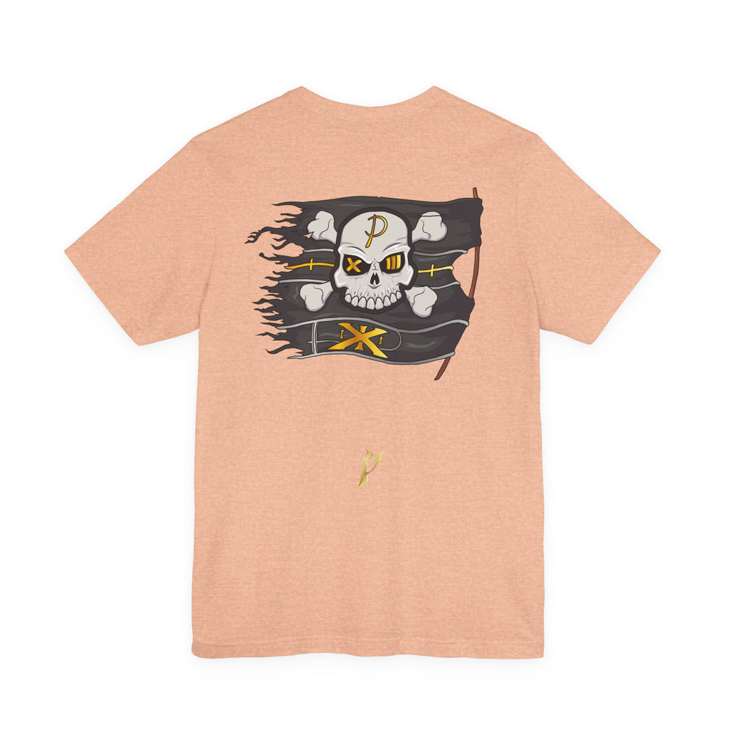 Pirate Skull Flag Tee — Distressed Jolly Roger Graphic T-Shirt