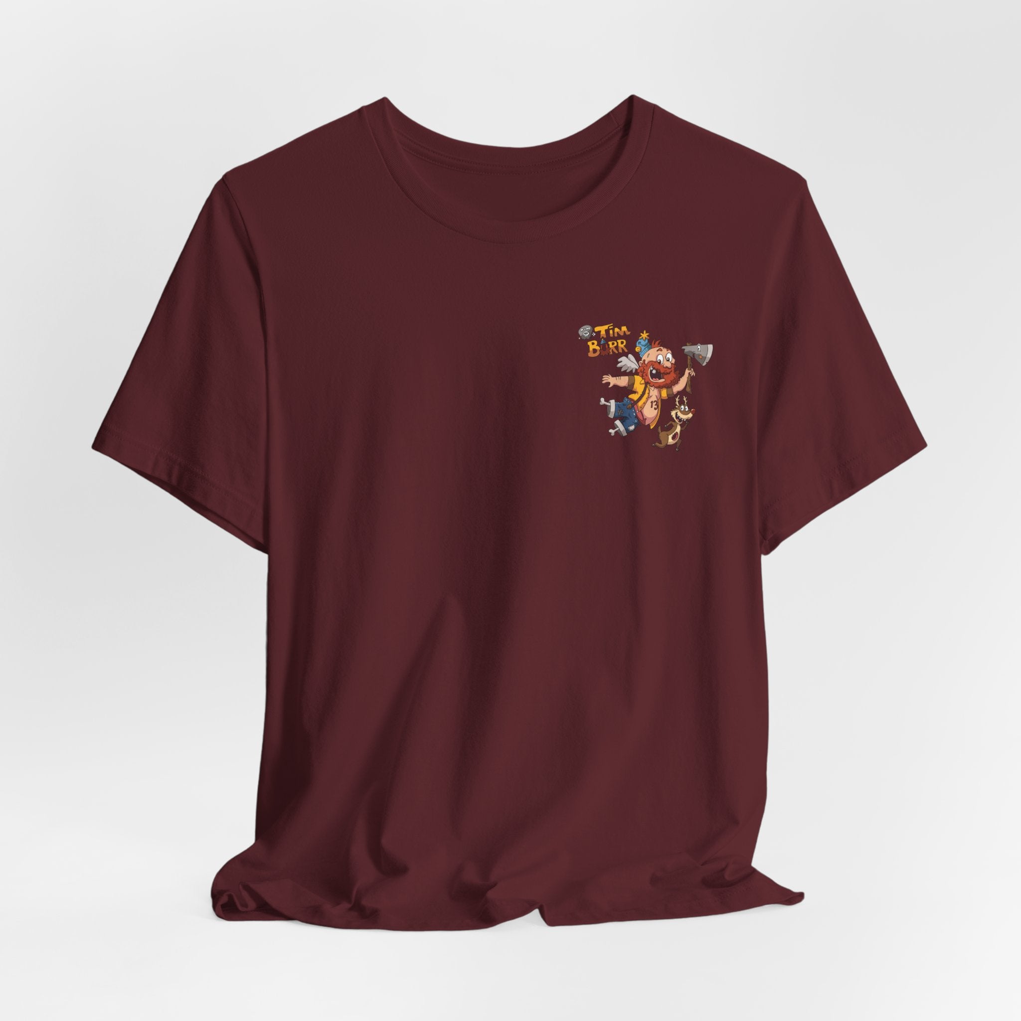 Tim Burr Graphic Tee – Lumberjack Cartoon T‑Shirt
