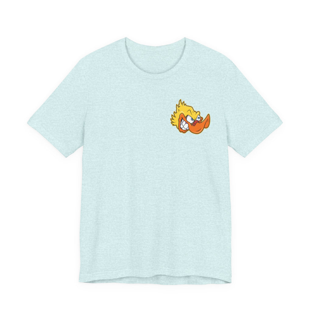 Duck Graphic Tee — Playful Retro Duck Cartoon Short Sleeve Shirt
