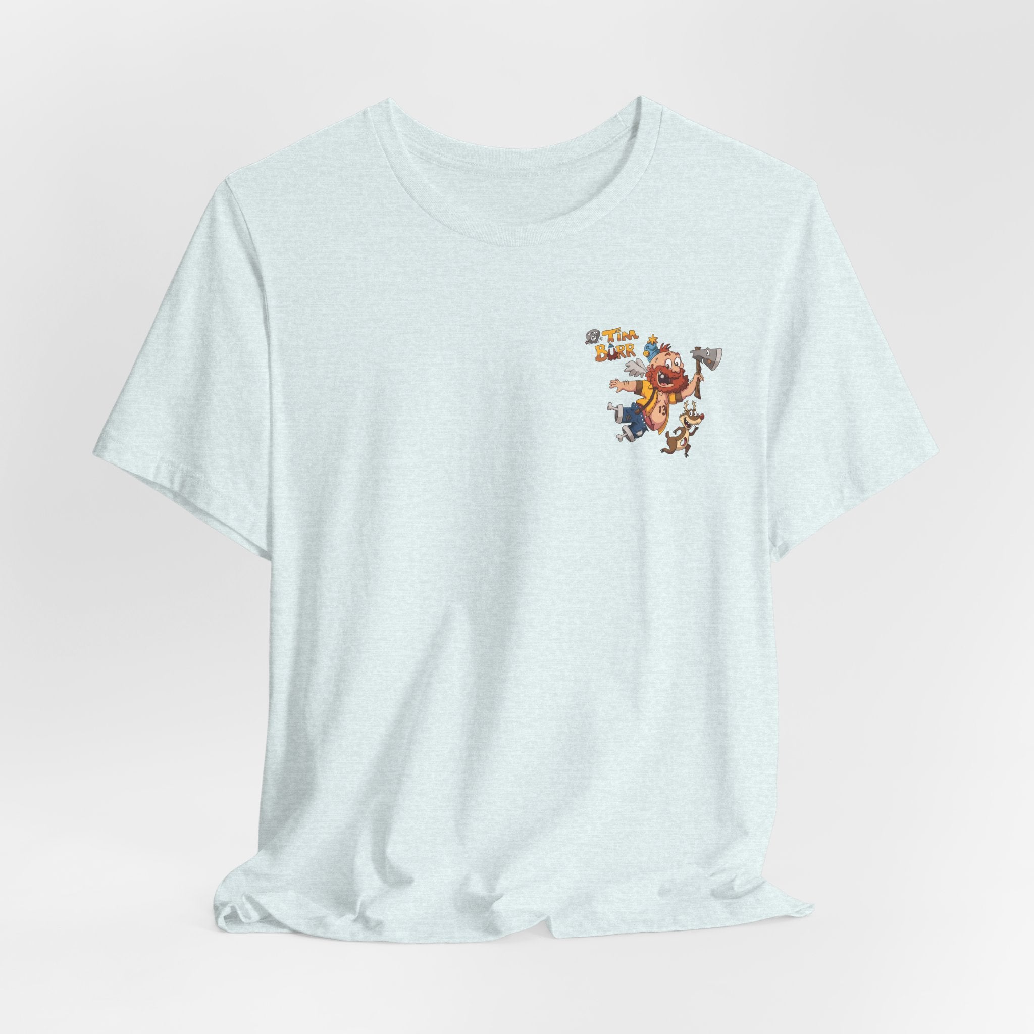 Tim Burr Graphic Tee – Lumberjack Cartoon T‑Shirt