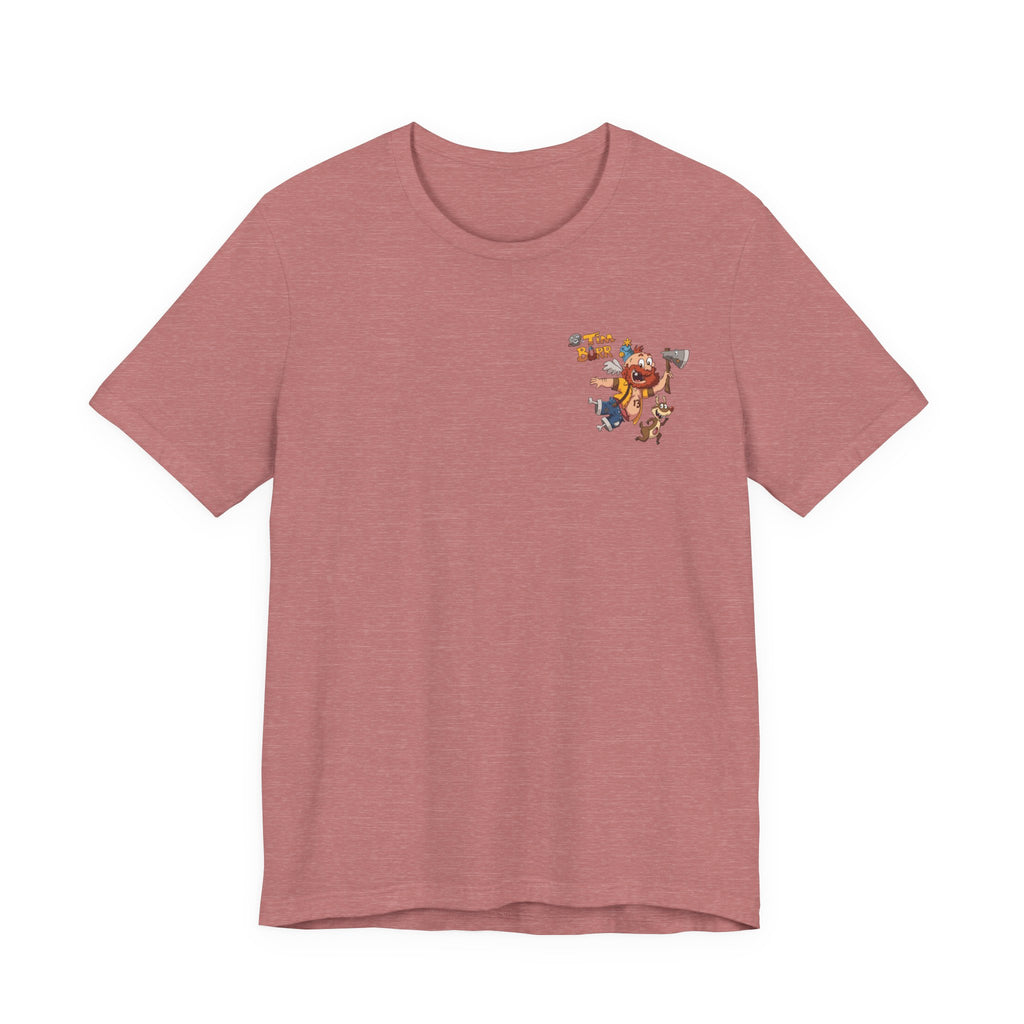 Tim Burr Graphic Tee – Lumberjack Cartoon T‑Shirt