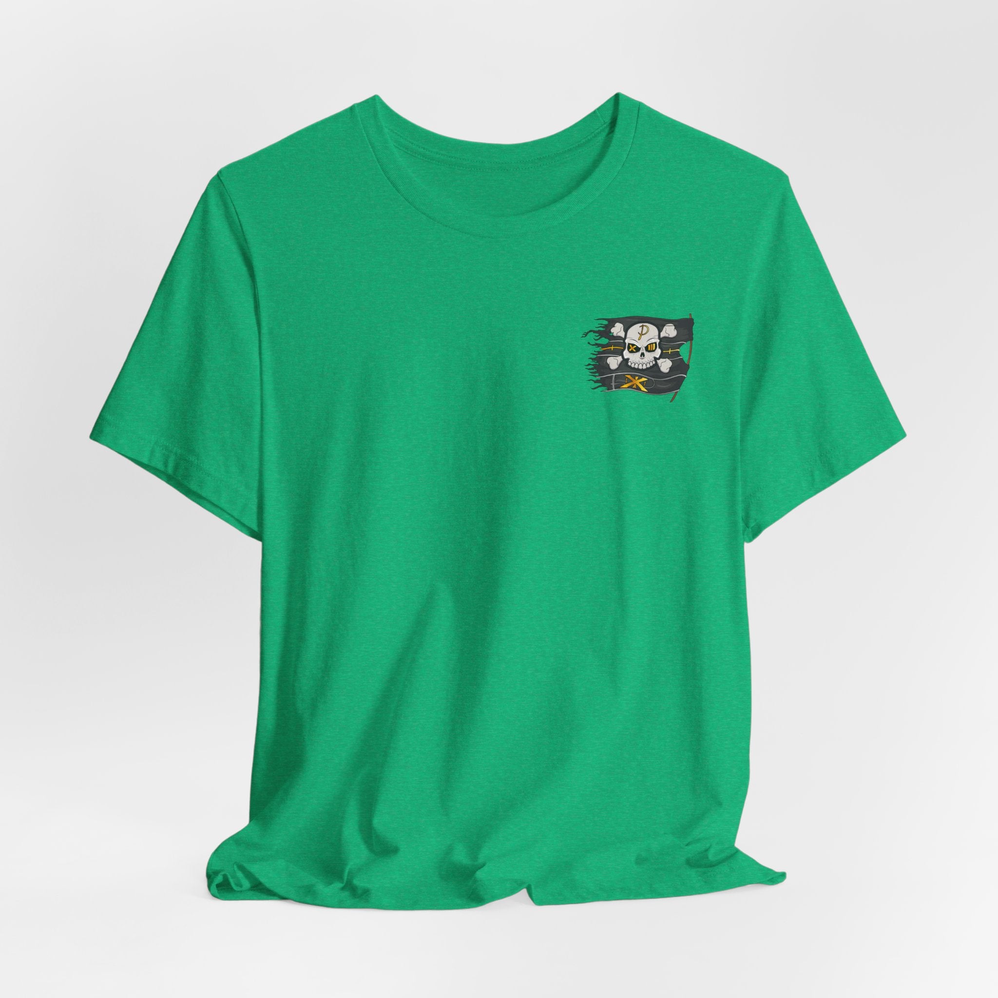 Pirate Skull Flag Tee — Distressed Jolly Roger Graphic T-Shirt