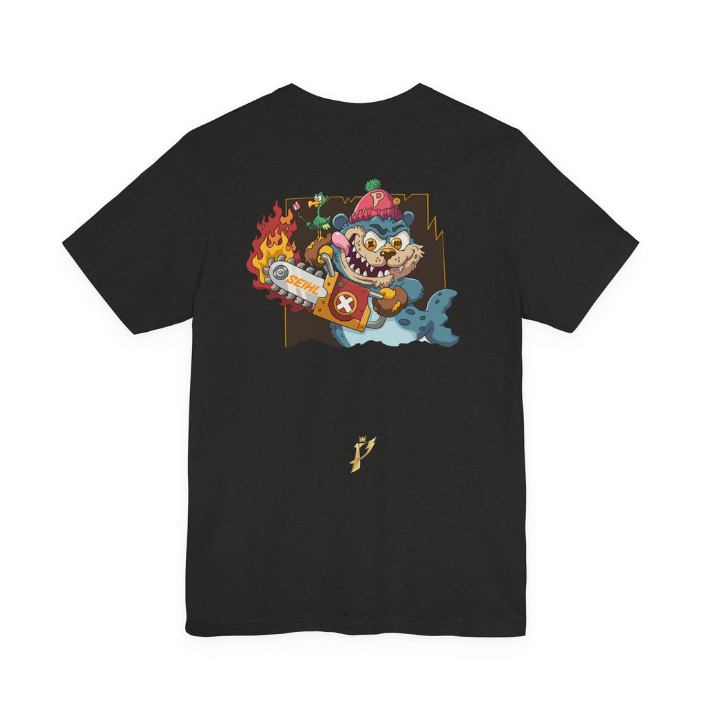 Chainsaw Seihl Cartoon Tee — 'SEIHL' Graphic Short Sleeve T-Shirt