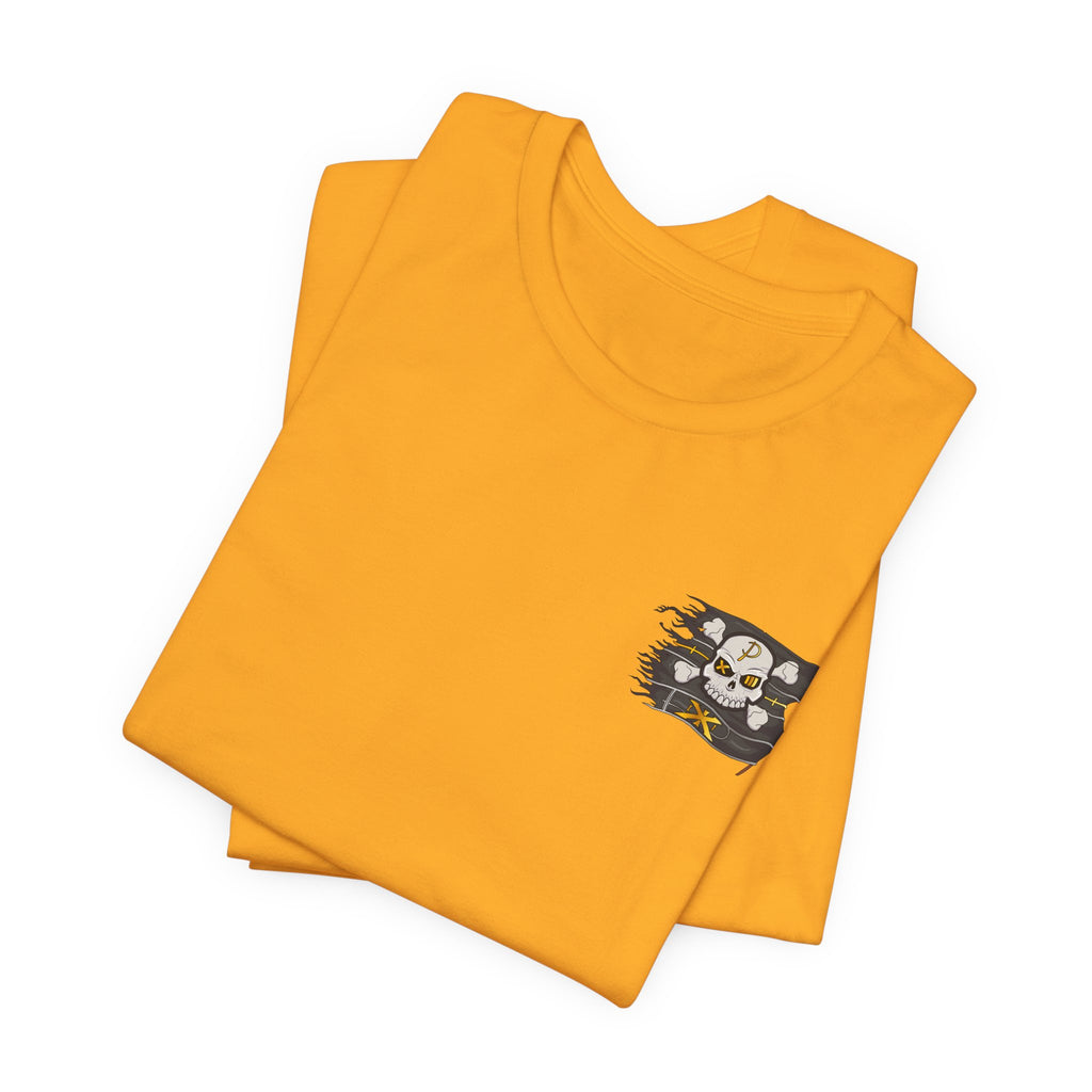Pirate Skull Flag Tee — Distressed Jolly Roger Graphic T-Shirt