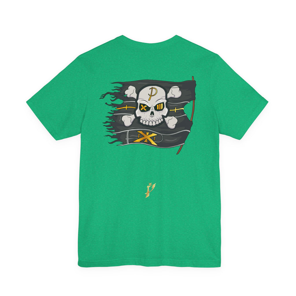 Pirate Skull Flag Tee — Distressed Jolly Roger Graphic T-Shirt