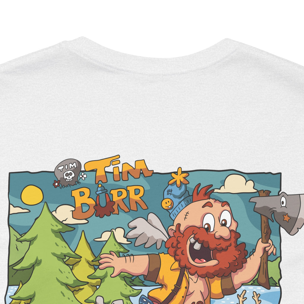 Tim Burr Graphic Tee – Lumberjack Cartoon T‑Shirt
