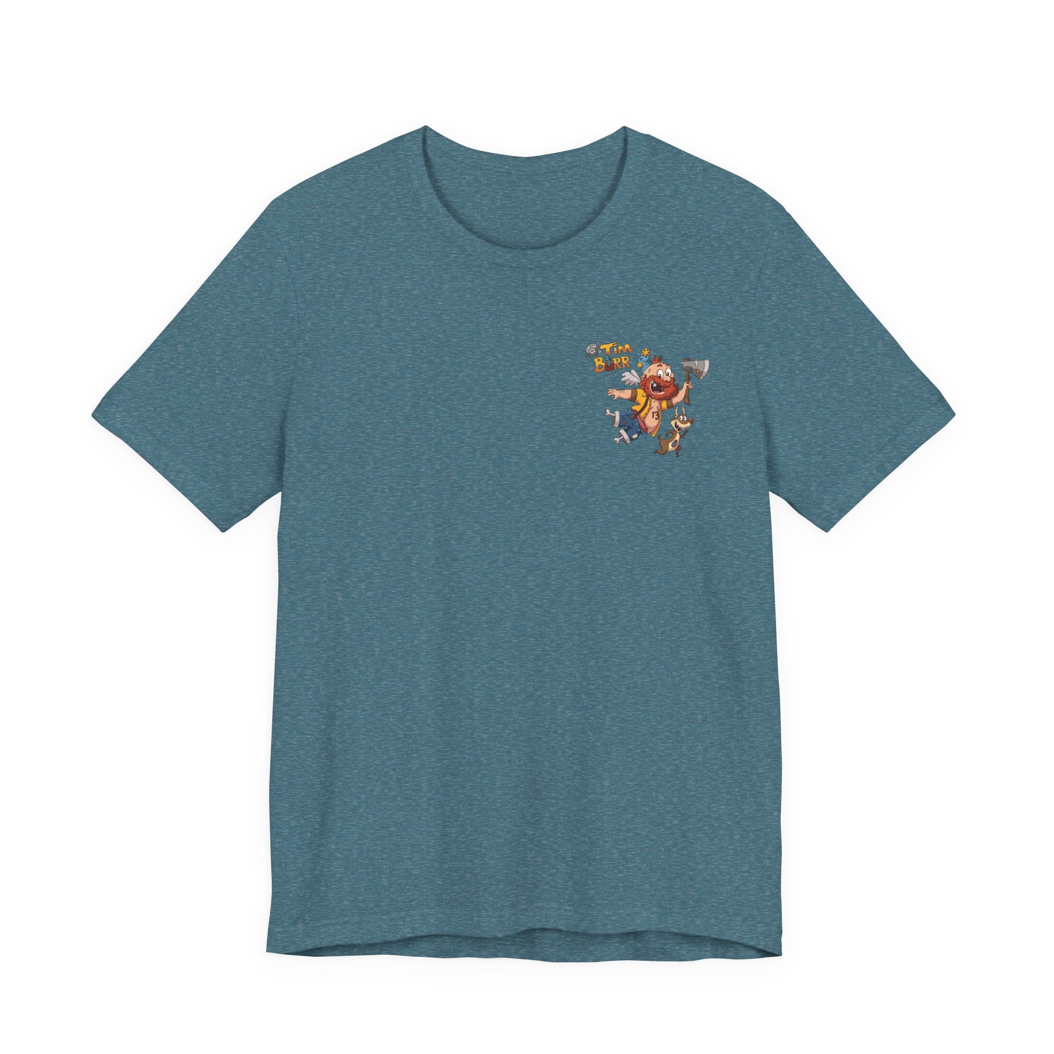 Tim Burr Graphic Tee – Lumberjack Cartoon T‑Shirt