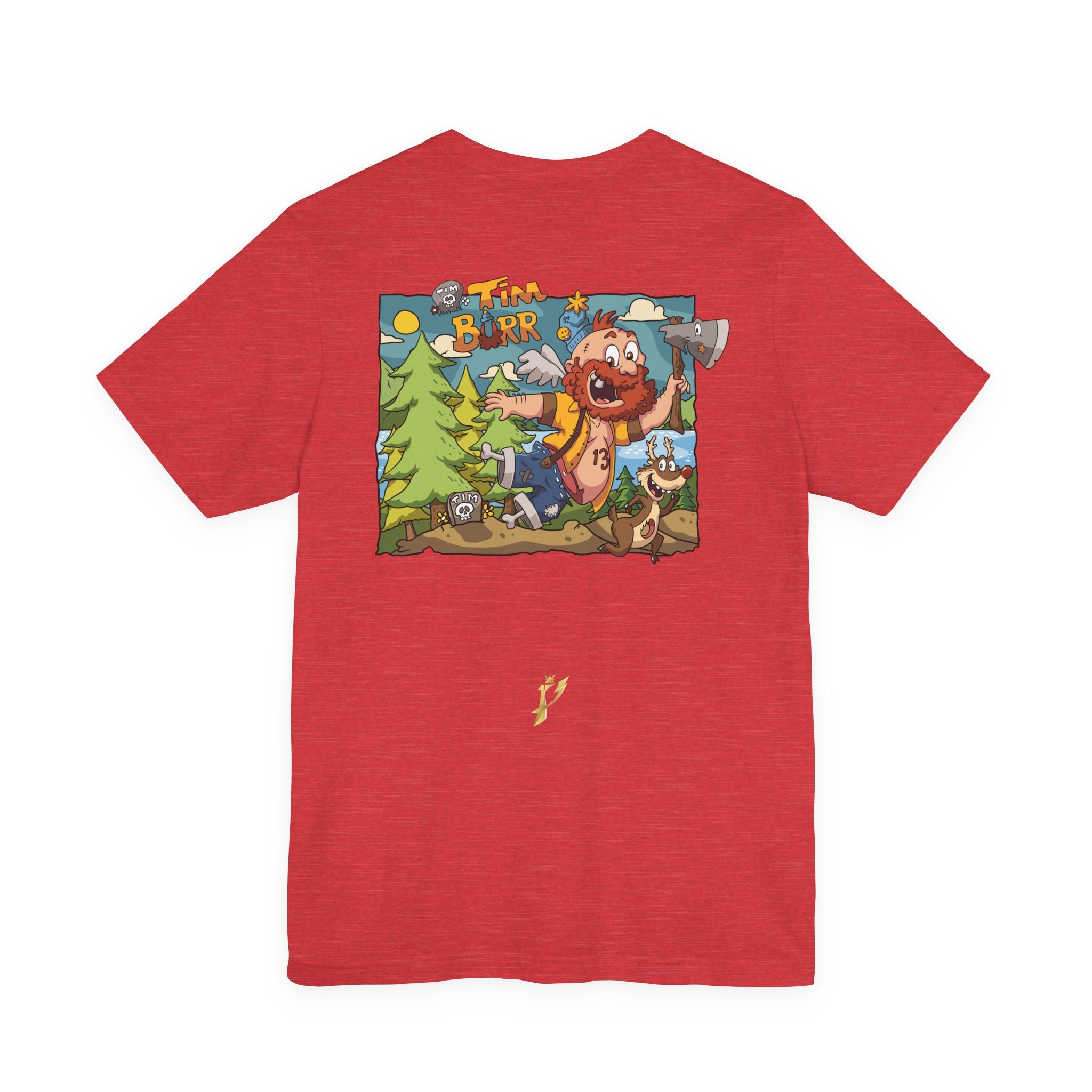 Tim Burr Graphic Tee – Lumberjack Cartoon T‑Shirt