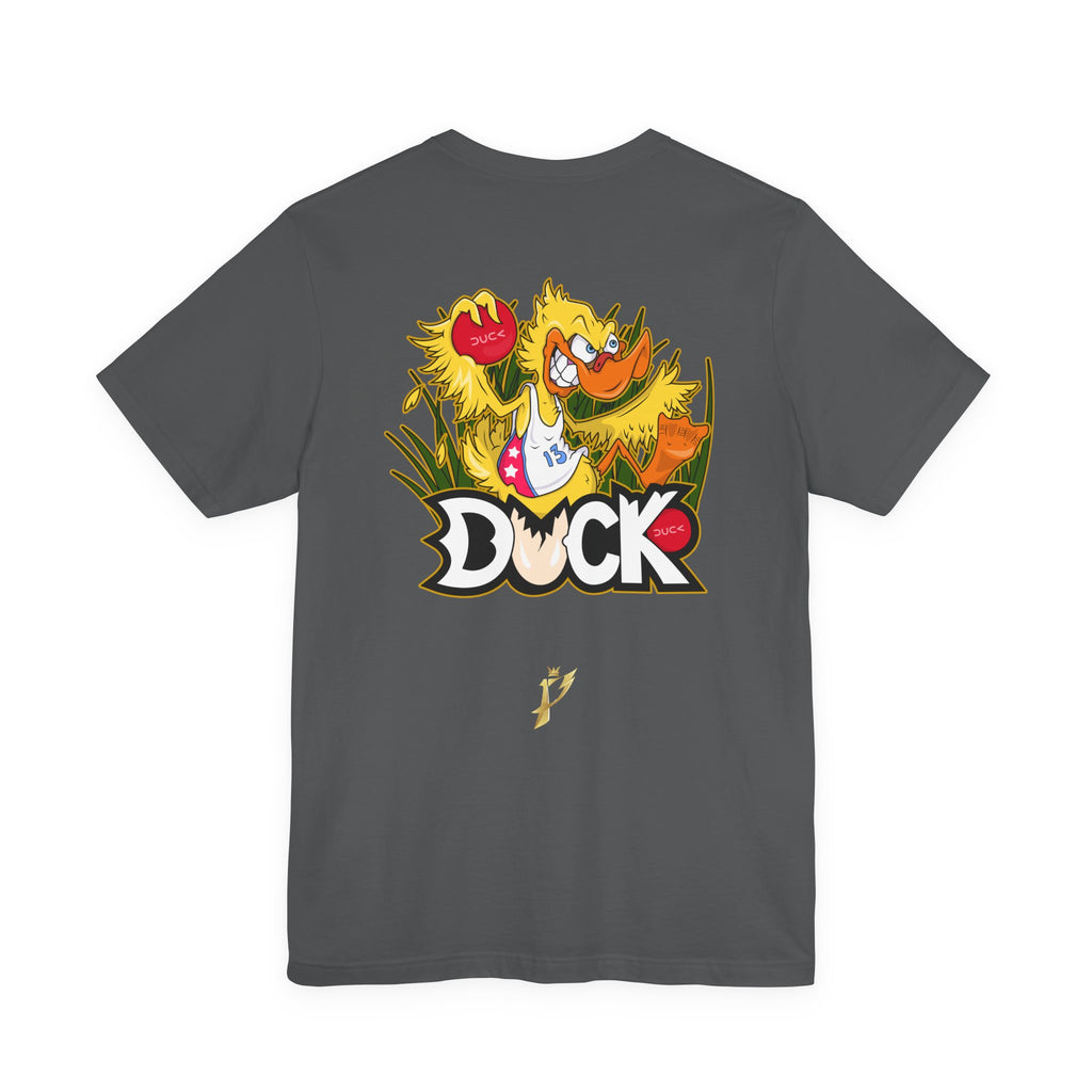 Duck Graphic Tee — Playful Retro Duck Cartoon Short Sleeve Shirt