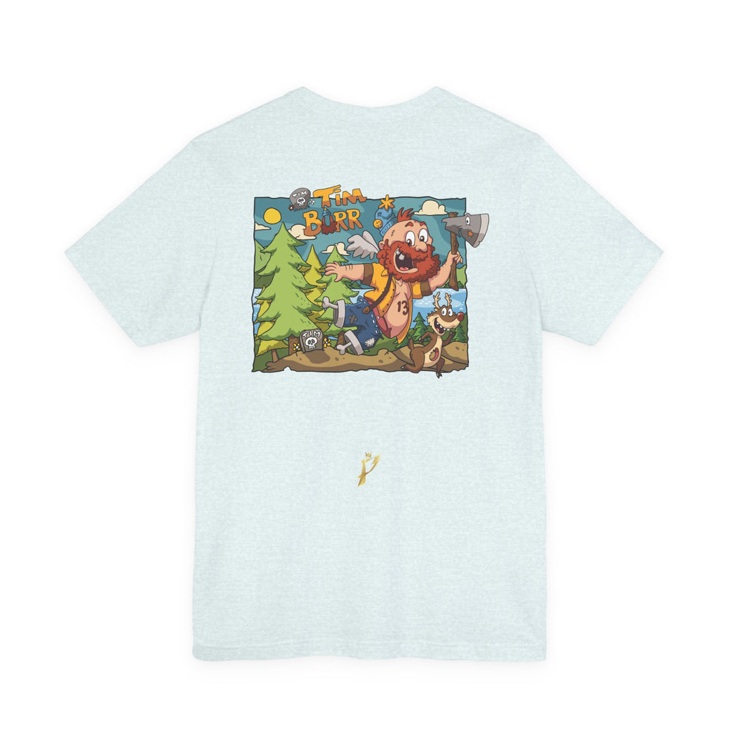 Tim Burr Graphic Tee – Lumberjack Cartoon T‑Shirt