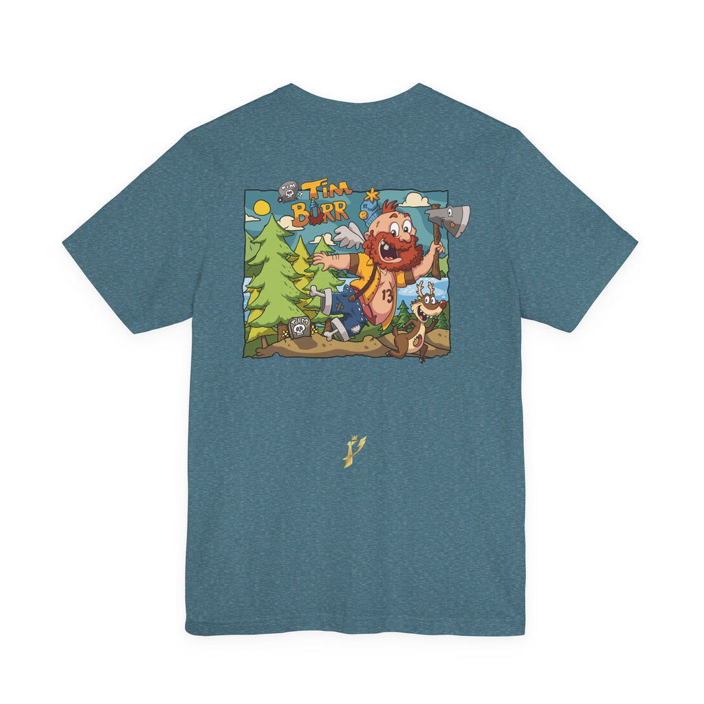 Tim Burr Graphic Tee – Lumberjack Cartoon T‑Shirt
