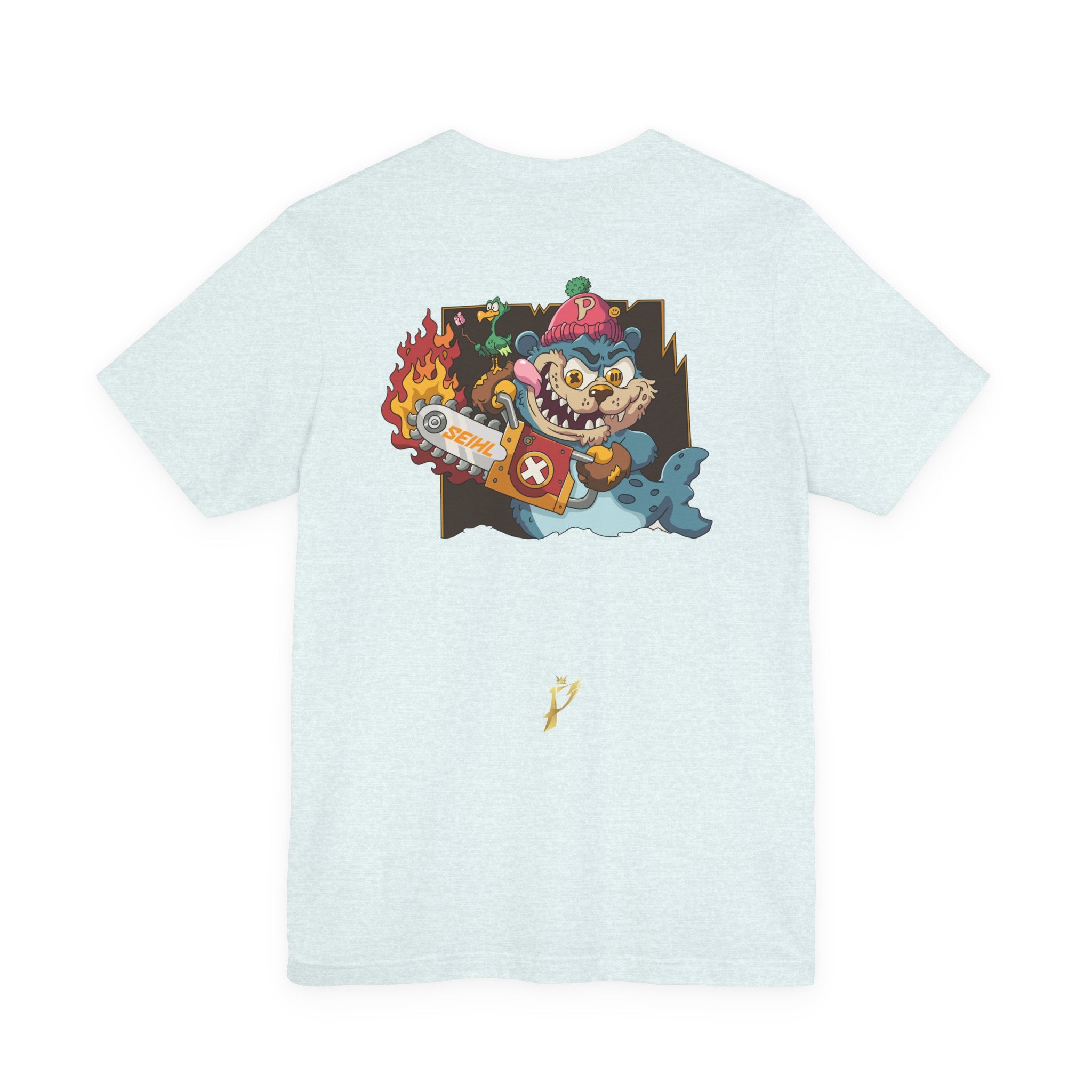 Chainsaw Seihl Cartoon Tee — 'SEIHL' Graphic Short Sleeve T-Shirt