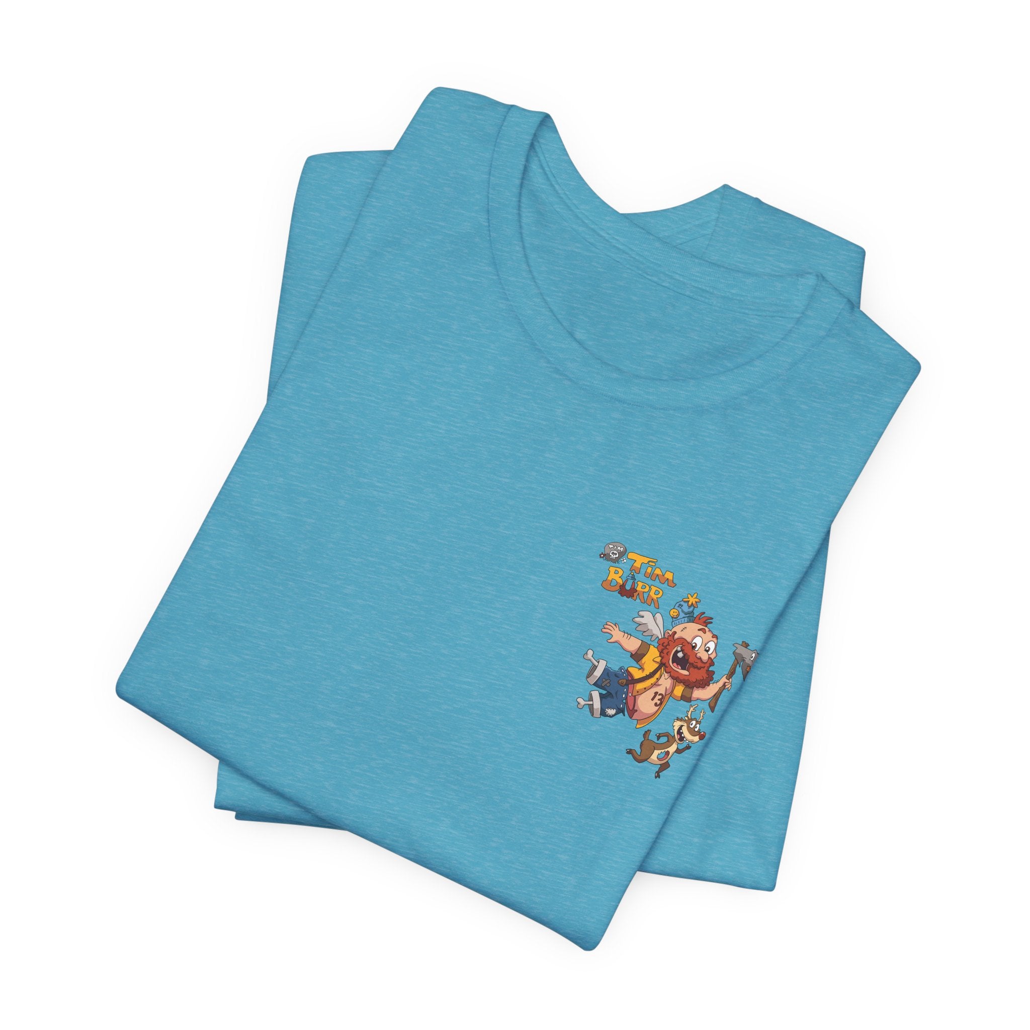 Tim Burr Graphic Tee – Lumberjack Cartoon T‑Shirt