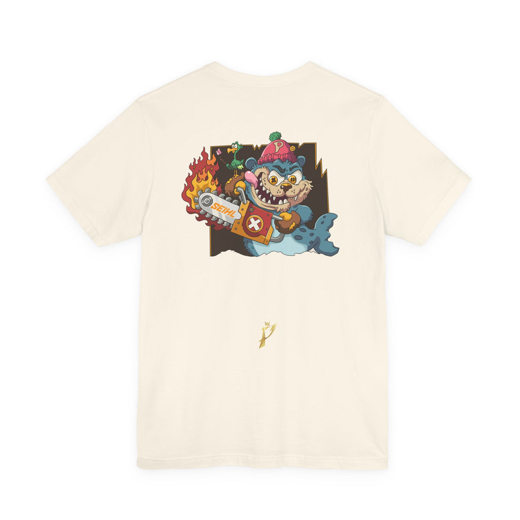 Chainsaw Seihl Cartoon Tee — 'SEIHL' Graphic Short Sleeve T-Shirt