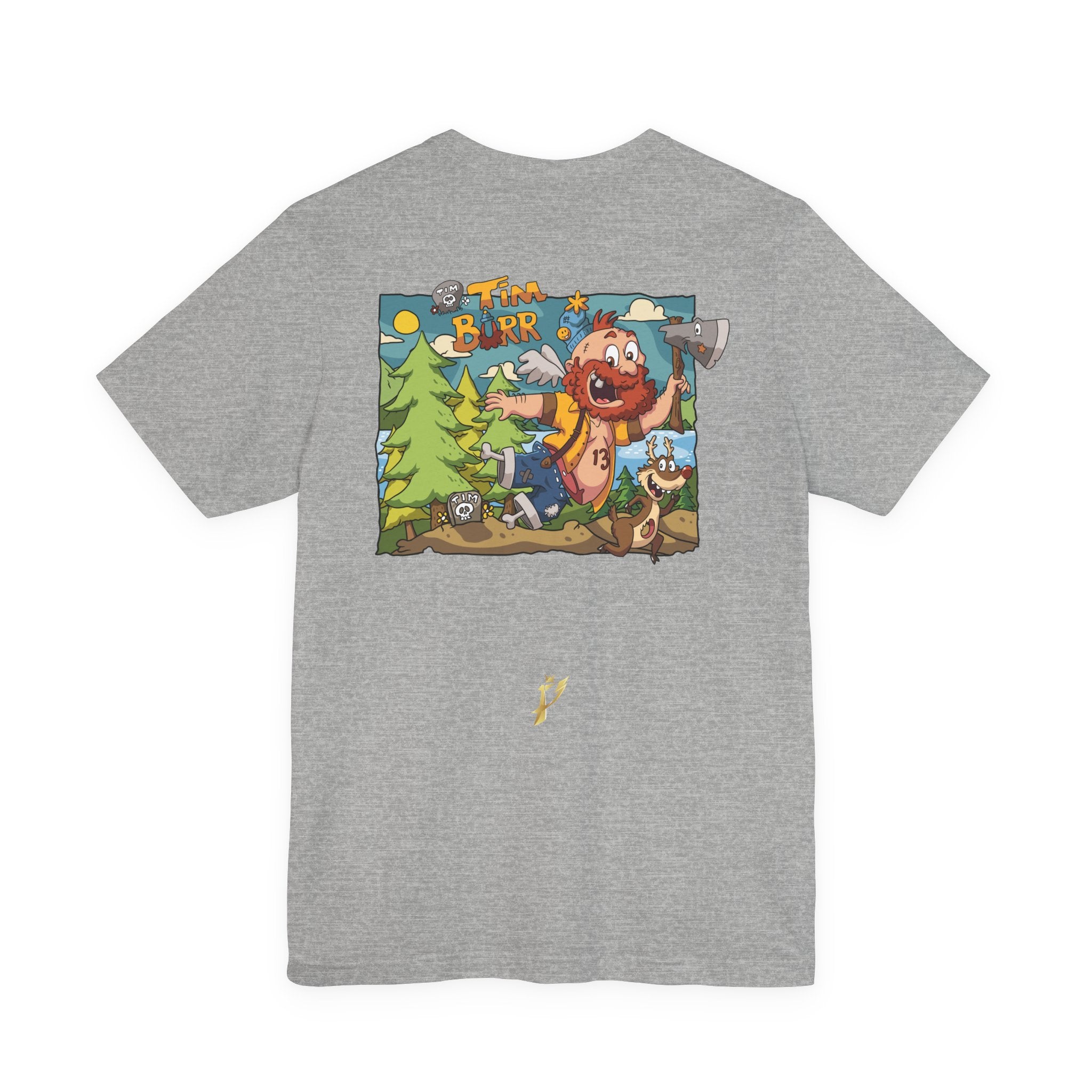Tim Burr Graphic Tee – Lumberjack Cartoon T‑Shirt