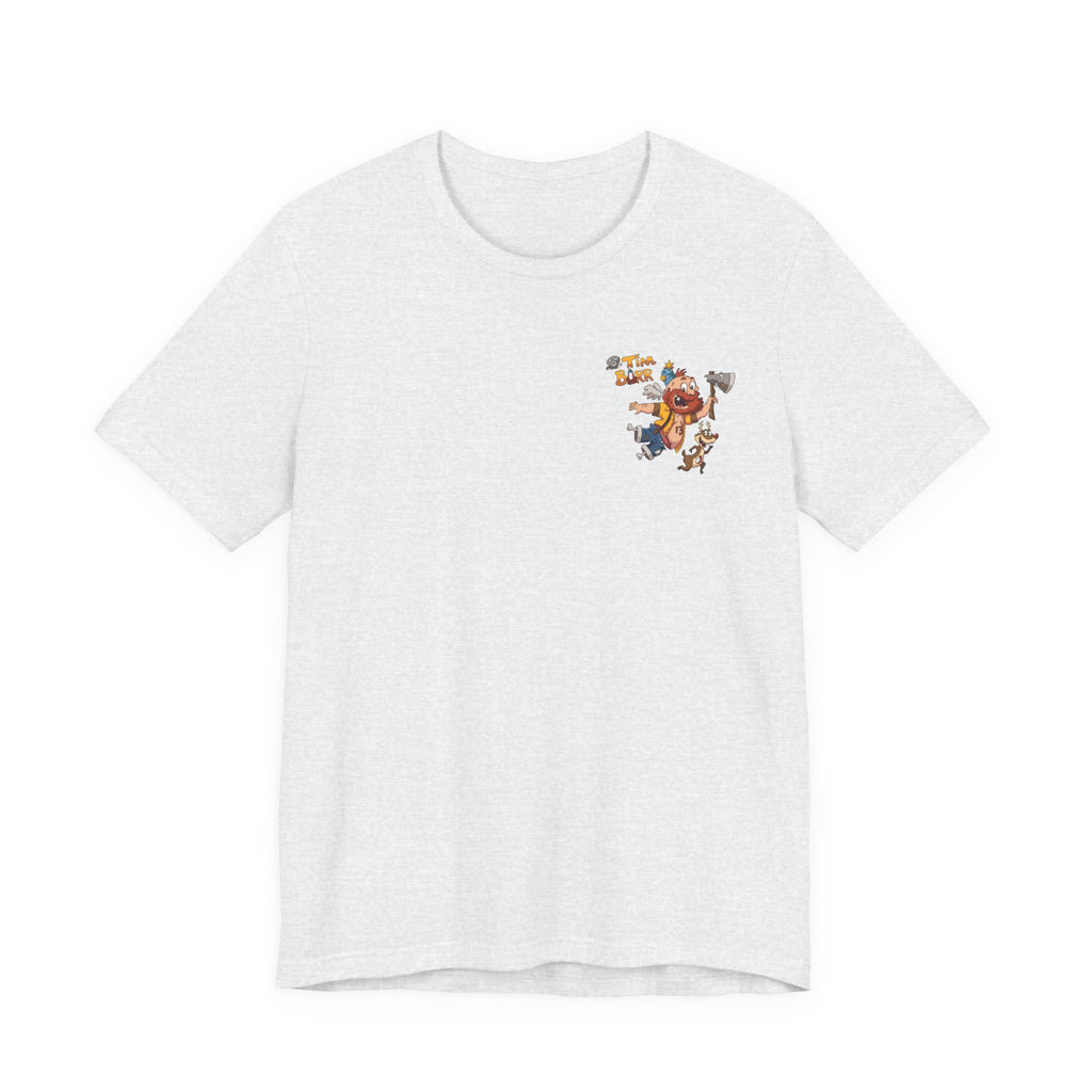 Tim Burr Graphic Tee – Lumberjack Cartoon T‑Shirt