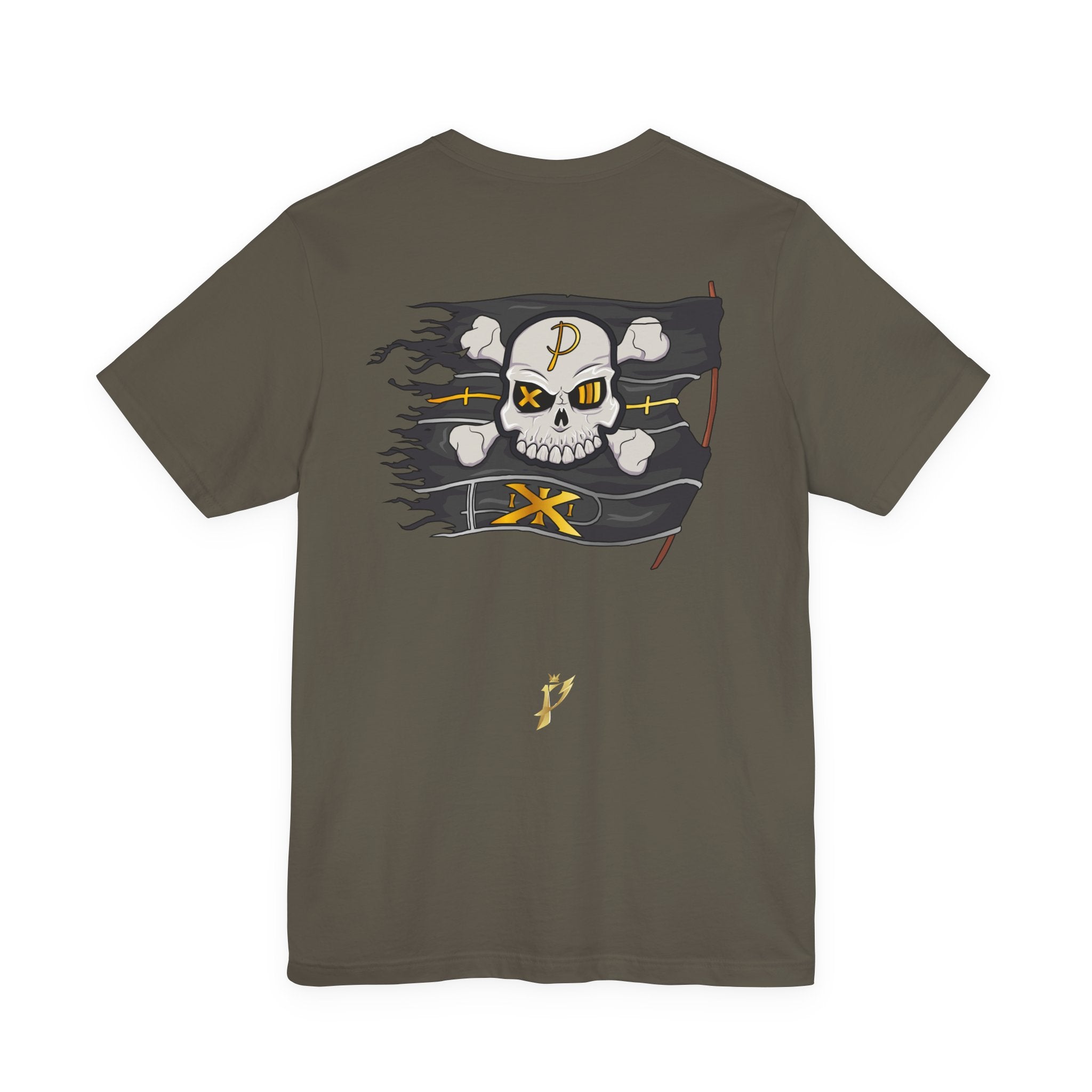 Pirate Skull Flag Tee — Distressed Jolly Roger Graphic T-Shirt