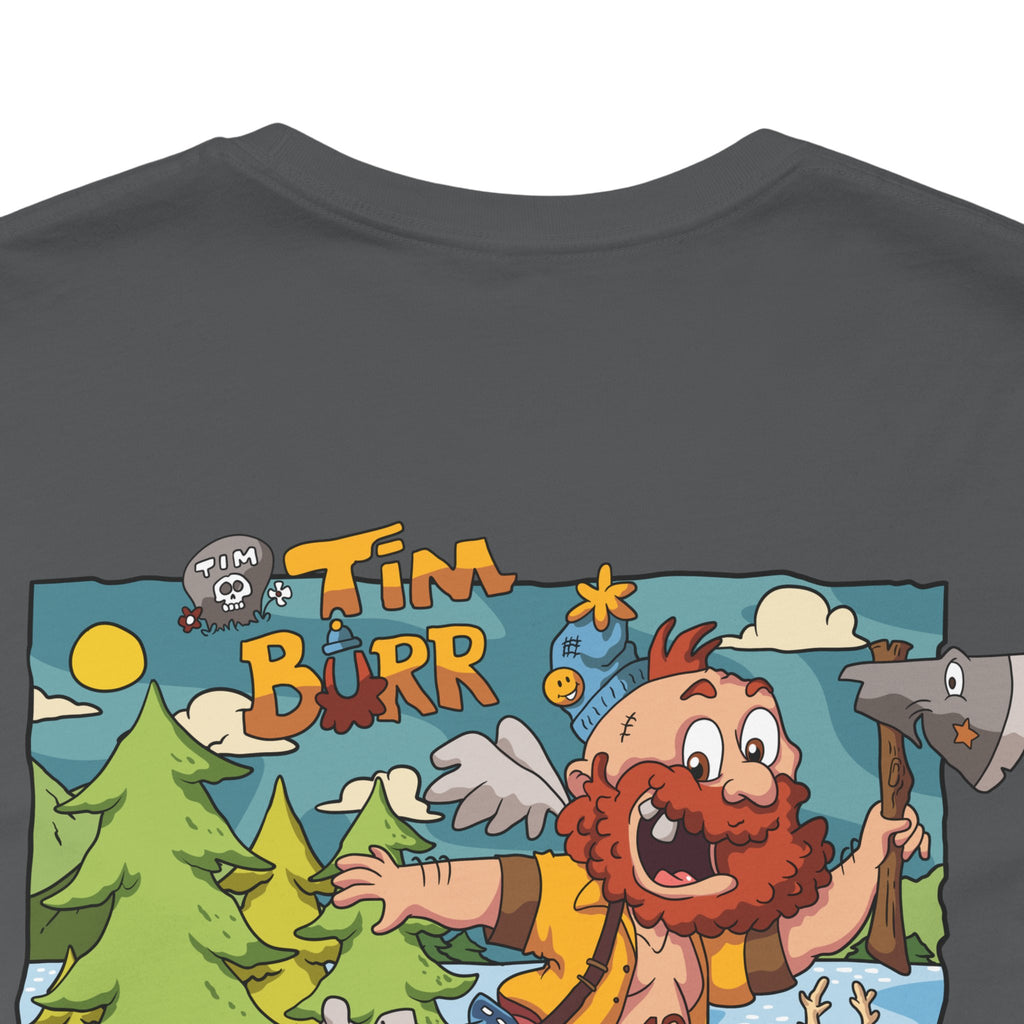 Tim Burr Graphic Tee – Lumberjack Cartoon T‑Shirt