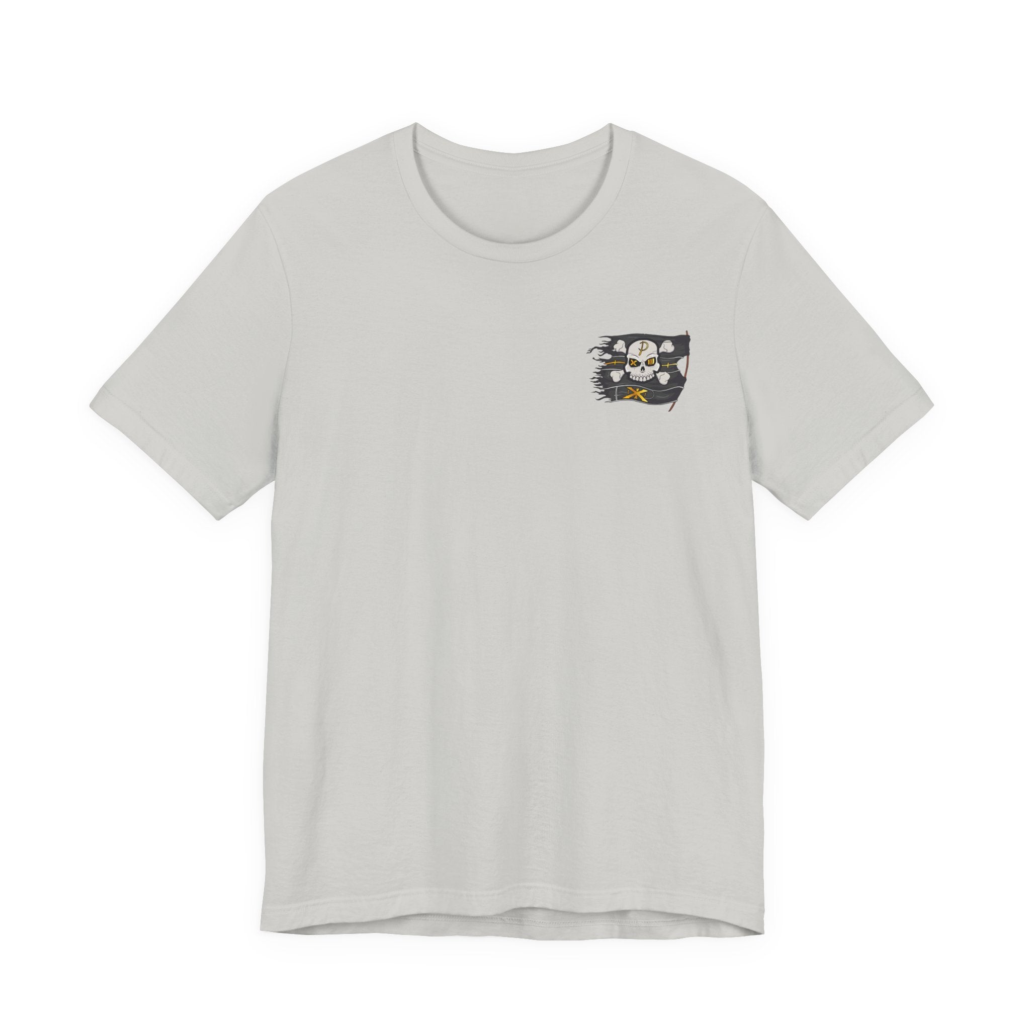 Pirate Skull Flag Tee — Distressed Jolly Roger Graphic T-Shirt
