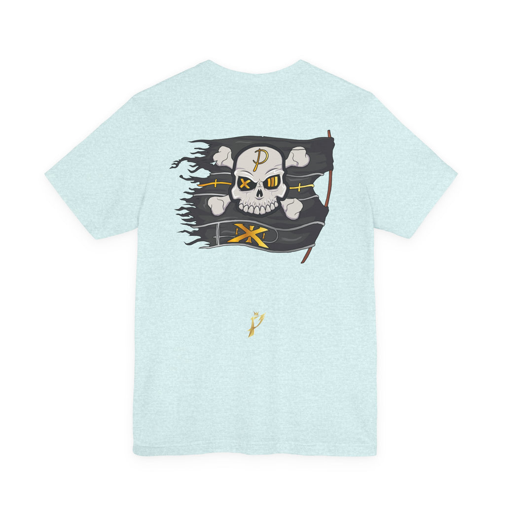 Pirate Skull Flag Tee — Distressed Jolly Roger Graphic T-Shirt
