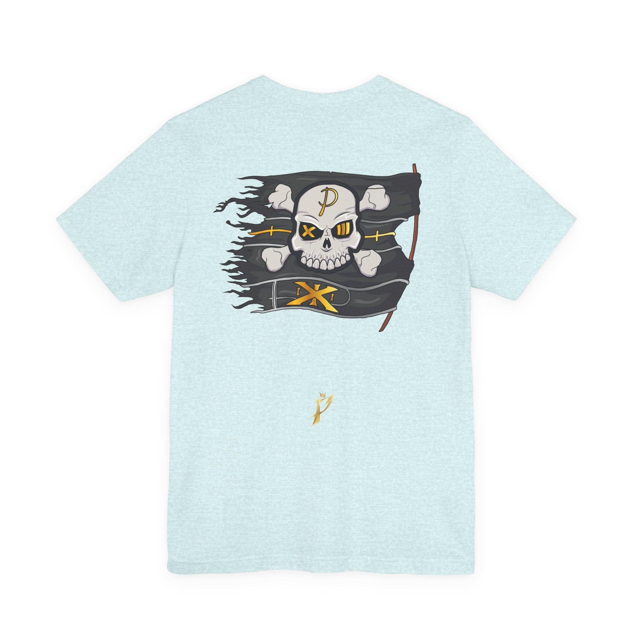 Pirate Skull Flag Tee — Distressed Jolly Roger Graphic T-Shirt