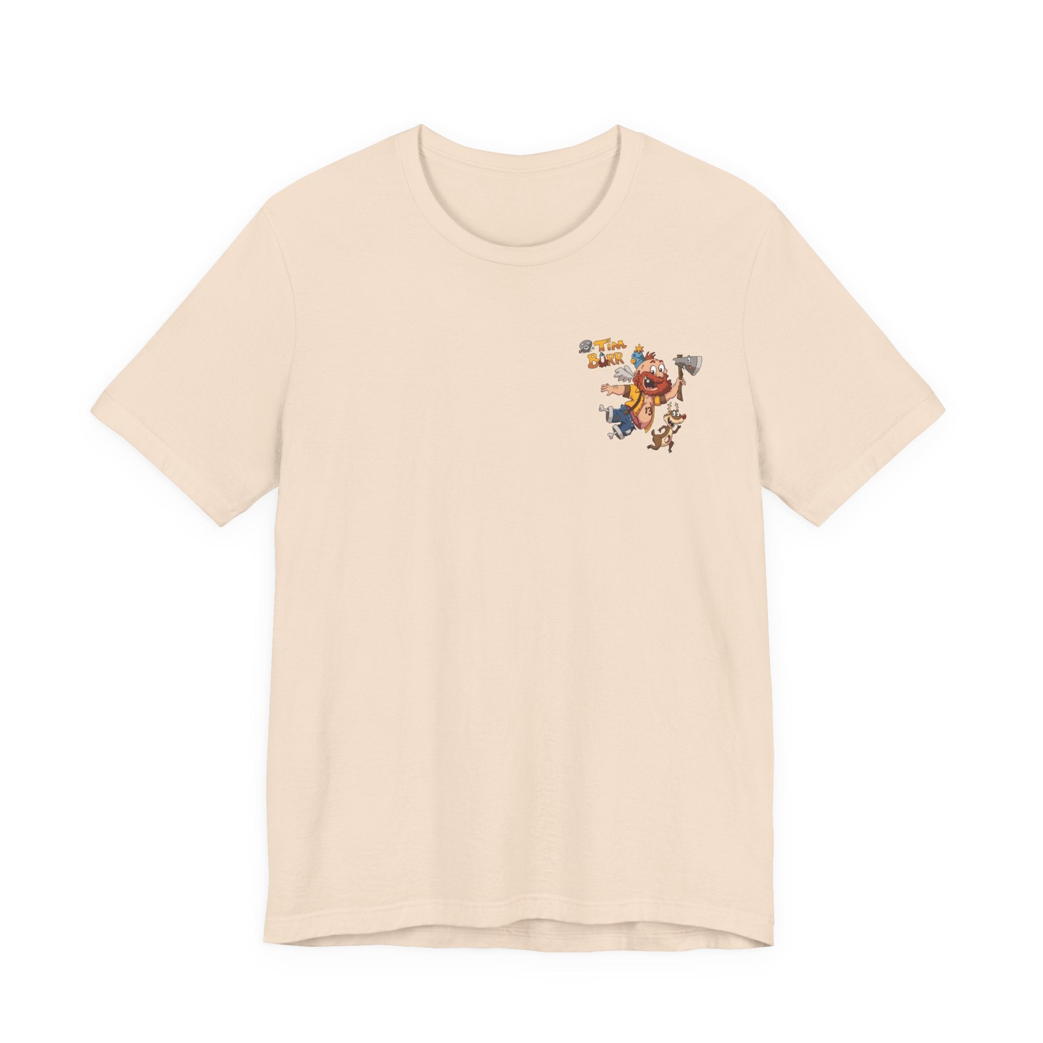 Tim Burr Graphic Tee – Lumberjack Cartoon T‑Shirt