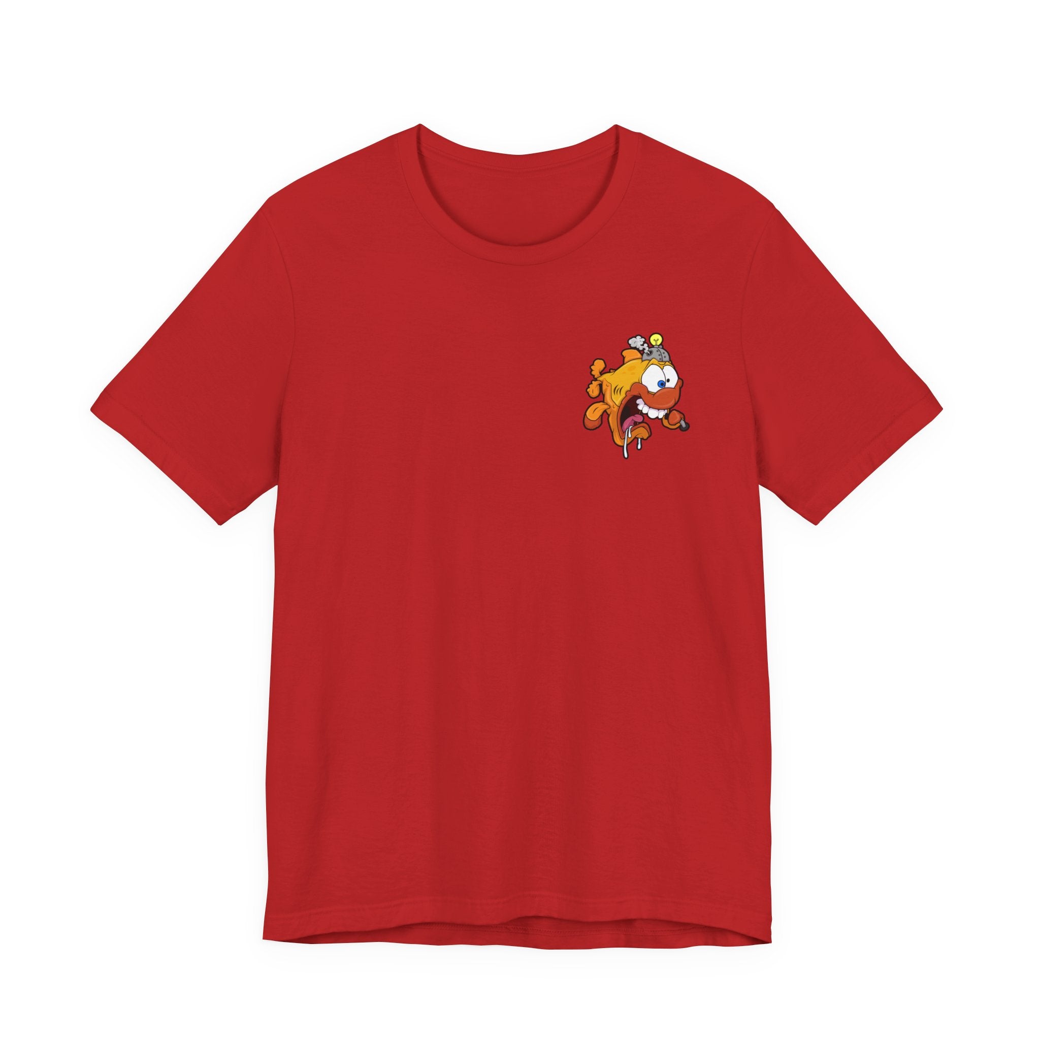 Jellyfish Attack Graphic Tee — Fun Cartoon Surfing Fish Shirt