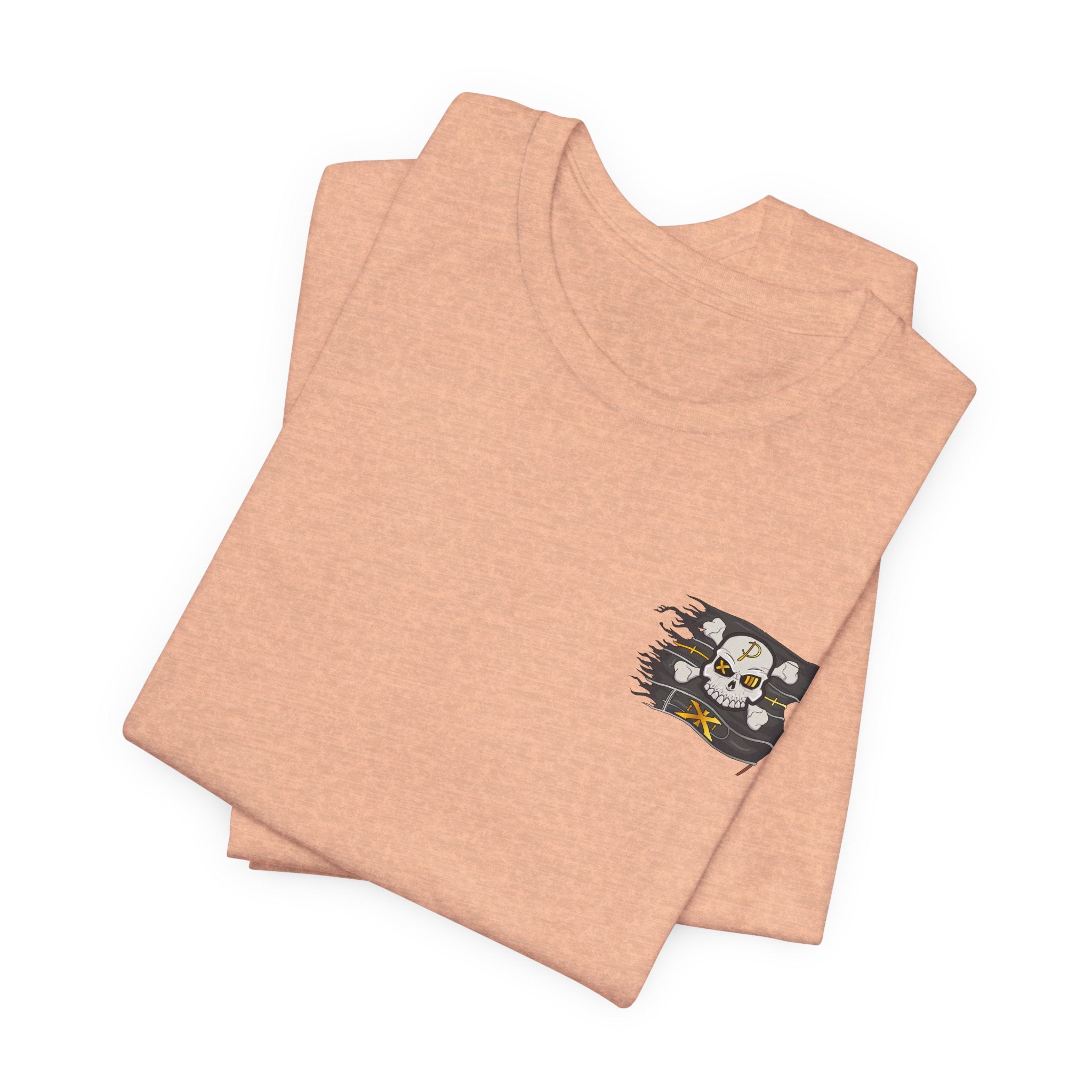 Pirate Skull Flag Tee — Distressed Jolly Roger Graphic T-Shirt