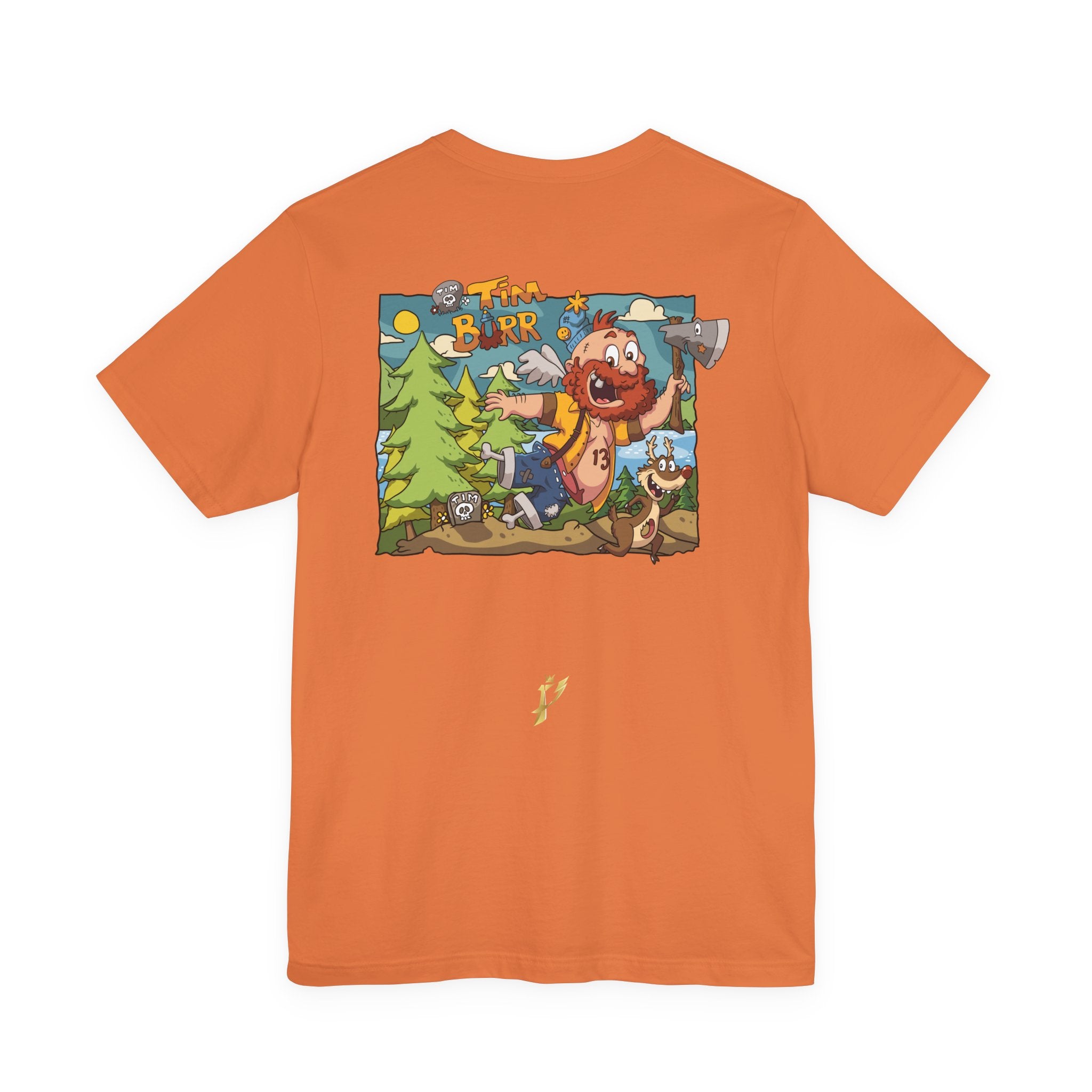 Tim Burr Graphic Tee – Lumberjack Cartoon T‑Shirt