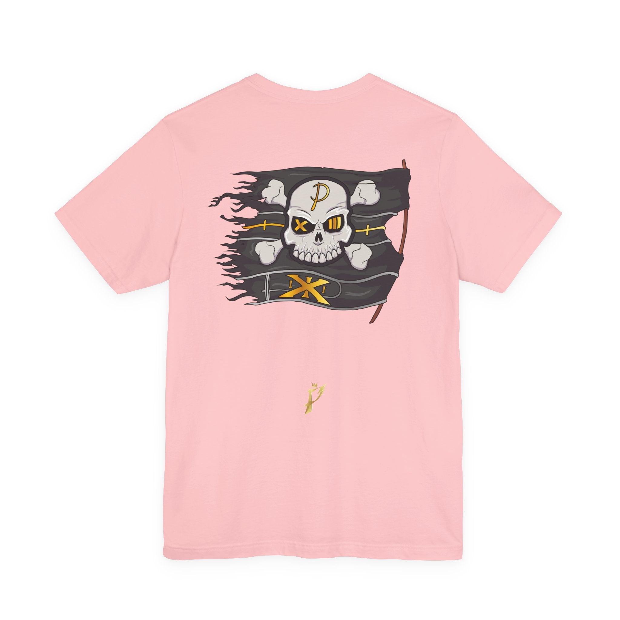 Pirate Skull Flag Tee — Distressed Jolly Roger Graphic T-Shirt