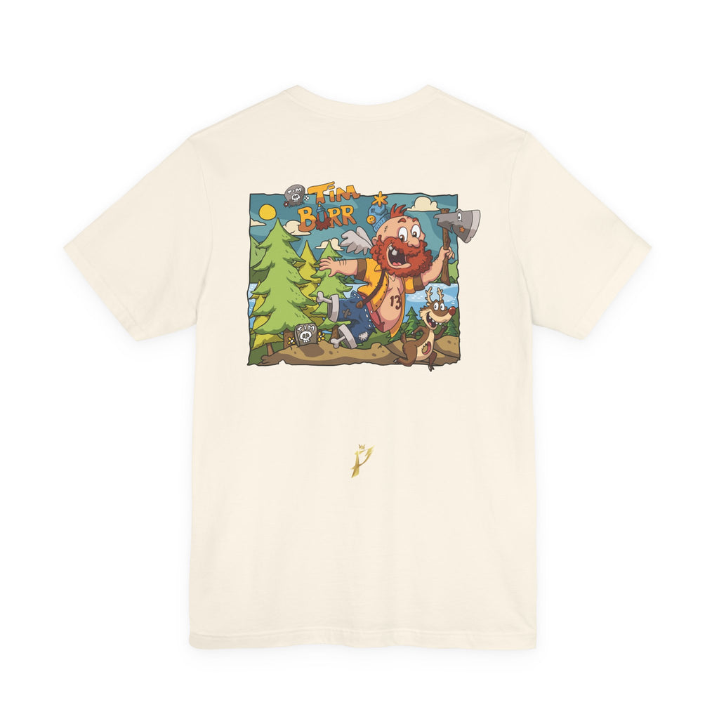 Tim Burr Graphic Tee – Lumberjack Cartoon T‑Shirt