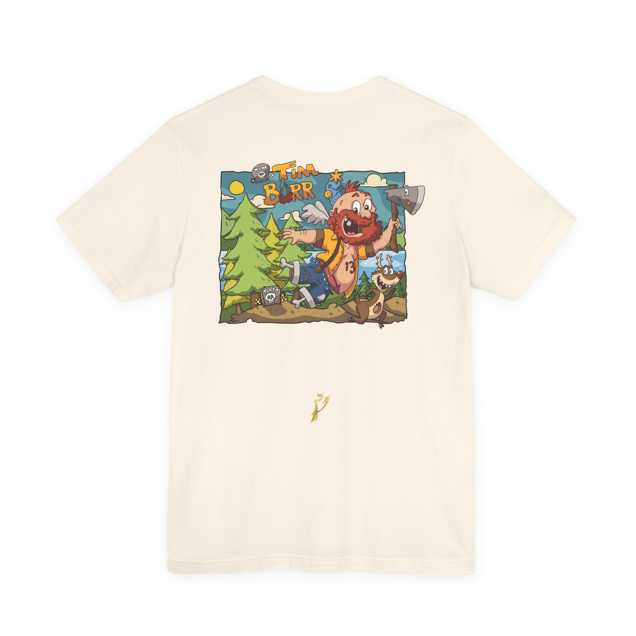 Tim Burr Graphic Tee – Lumberjack Cartoon T‑Shirt