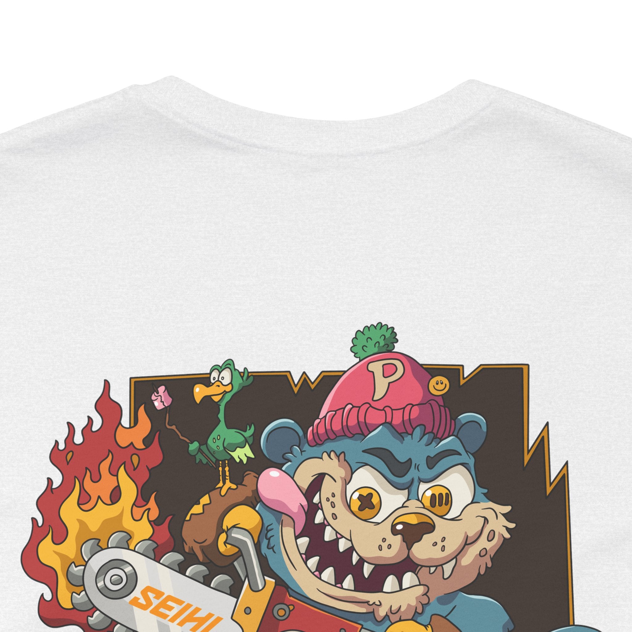 Chainsaw Seihl Cartoon Tee — 'SEIHL' Graphic Short Sleeve T-Shirt