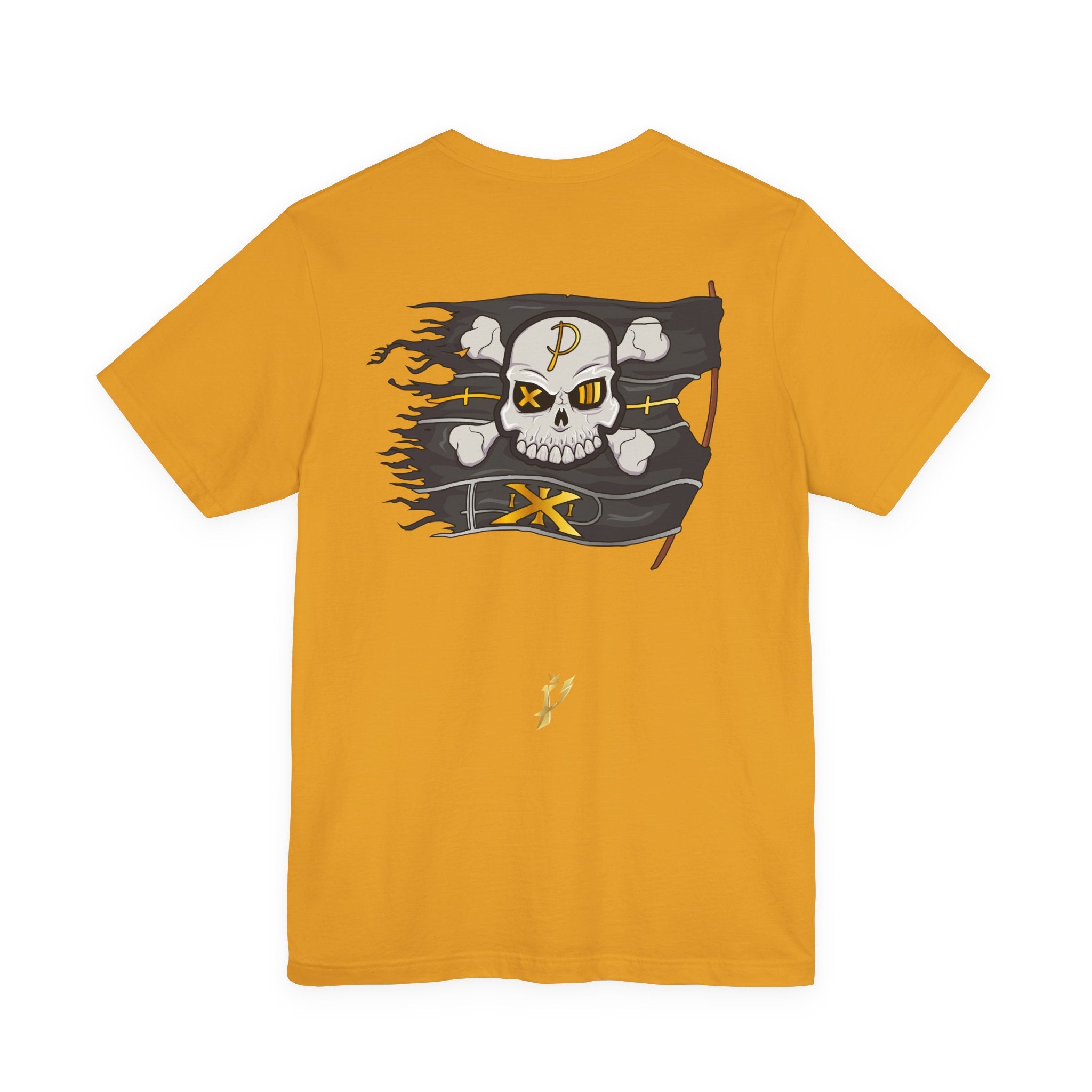 Pirate Skull Flag Tee — Distressed Jolly Roger Graphic T-Shirt