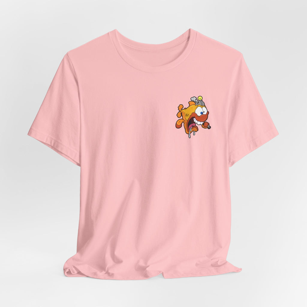 Jellyfish Attack Graphic Tee — Fun Cartoon Surfing Fish Shirt