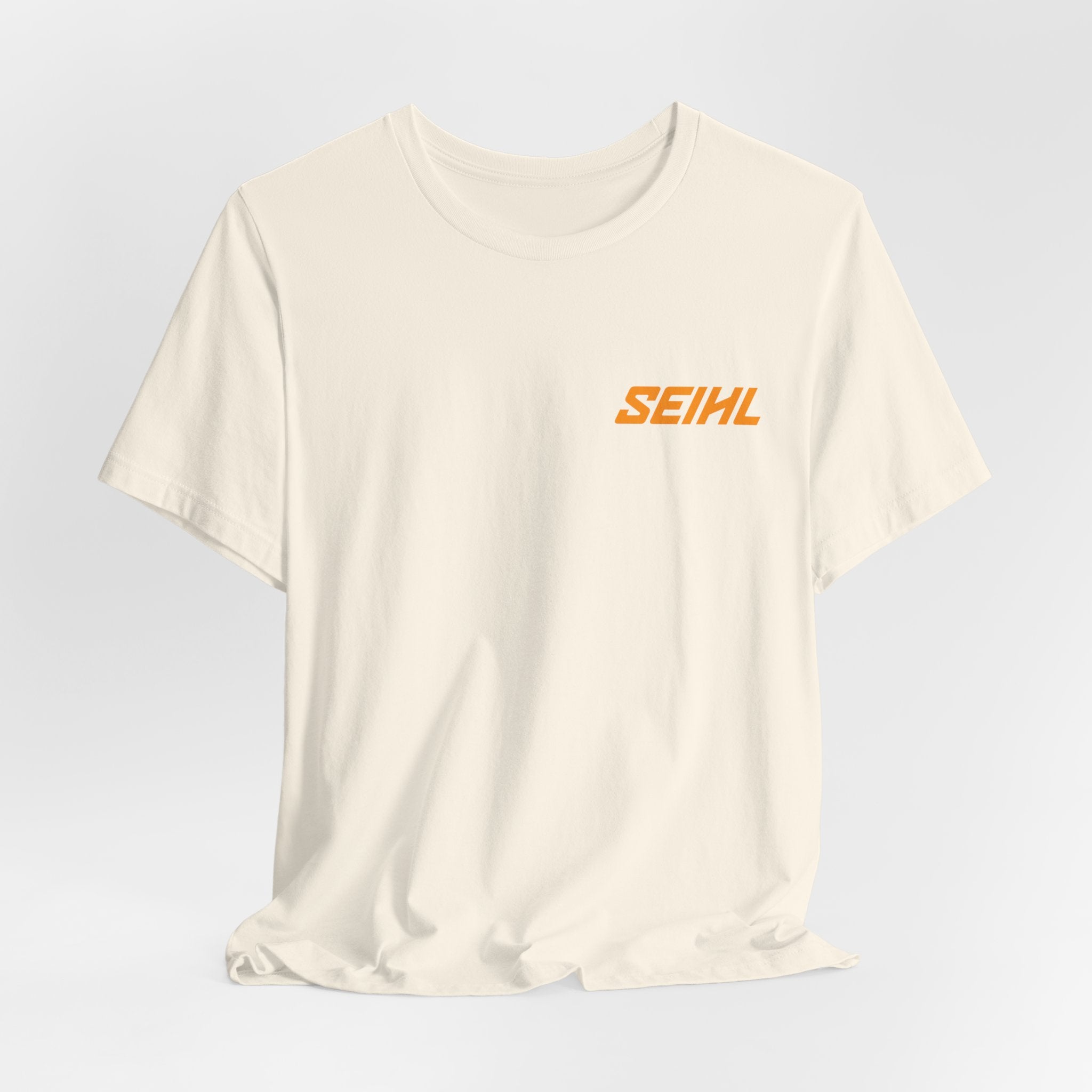 Chainsaw Seihl Cartoon Tee — 'SEIHL' Graphic Short Sleeve T-Shirt