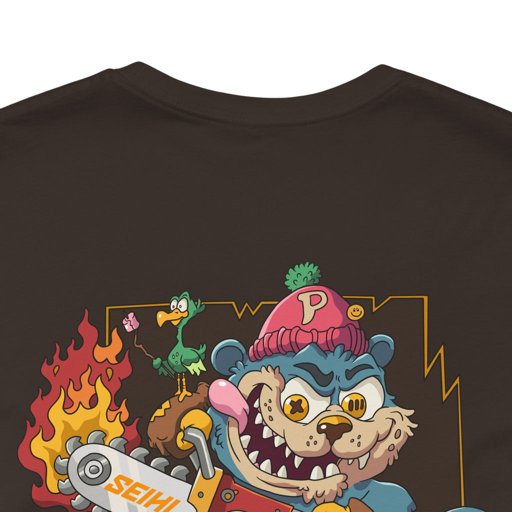 Chainsaw Seihl Cartoon Tee — 'SEIHL' Graphic Short Sleeve T-Shirt