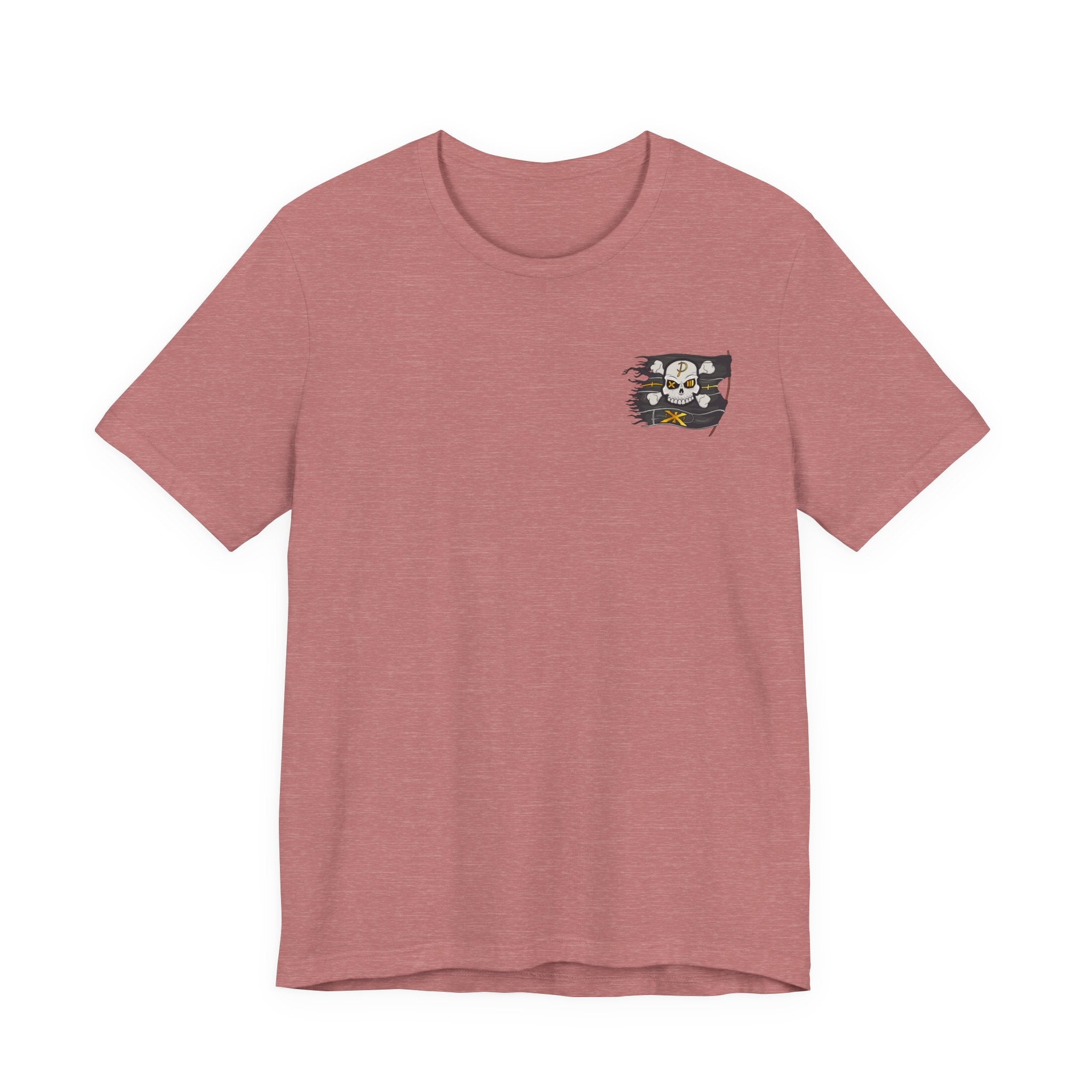 Pirate Skull Flag Tee — Distressed Jolly Roger Graphic T-Shirt