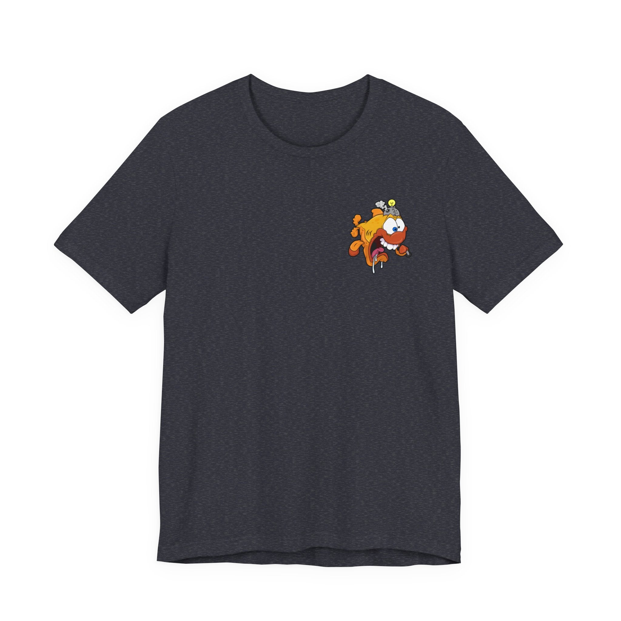 Jellyfish Attack Graphic Tee — Fun Cartoon Surfing Fish Shirt