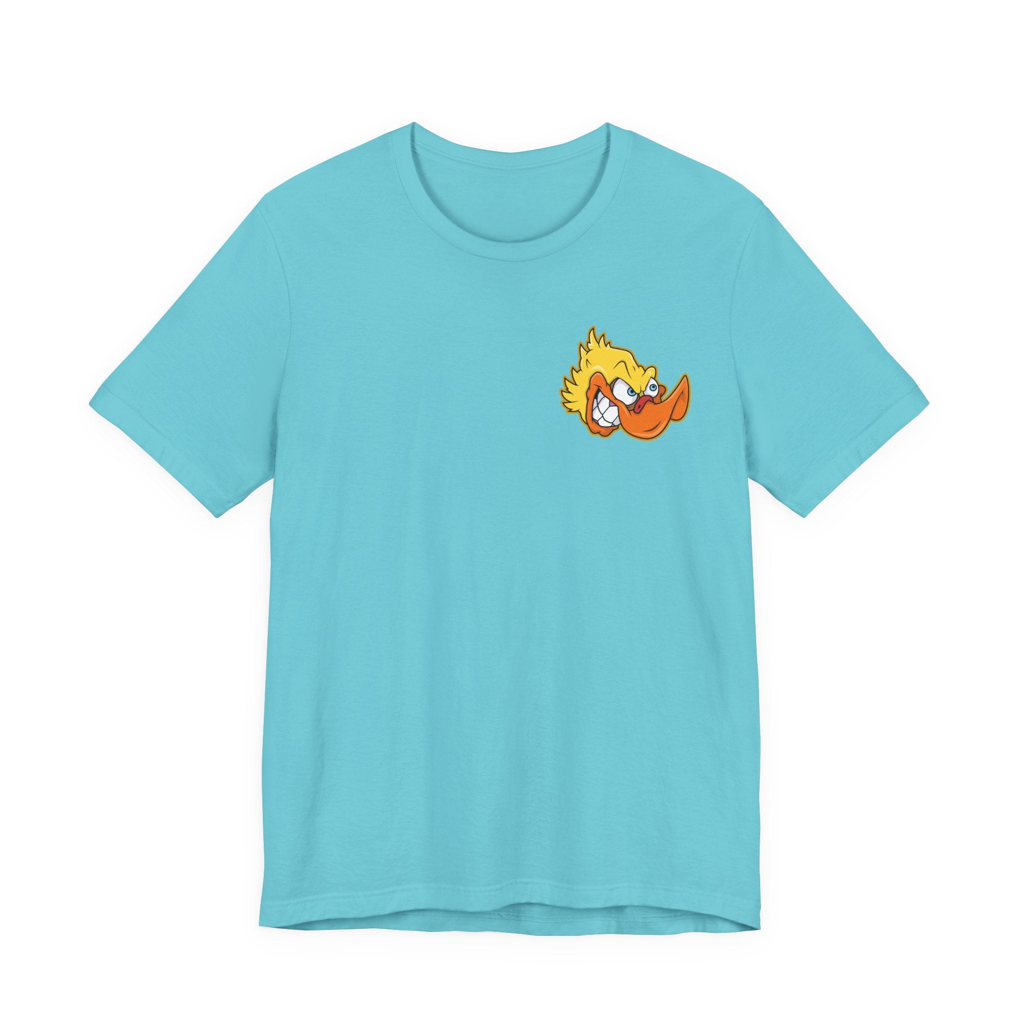 Duck Graphic Tee — Playful Retro Duck Cartoon Short Sleeve Shirt