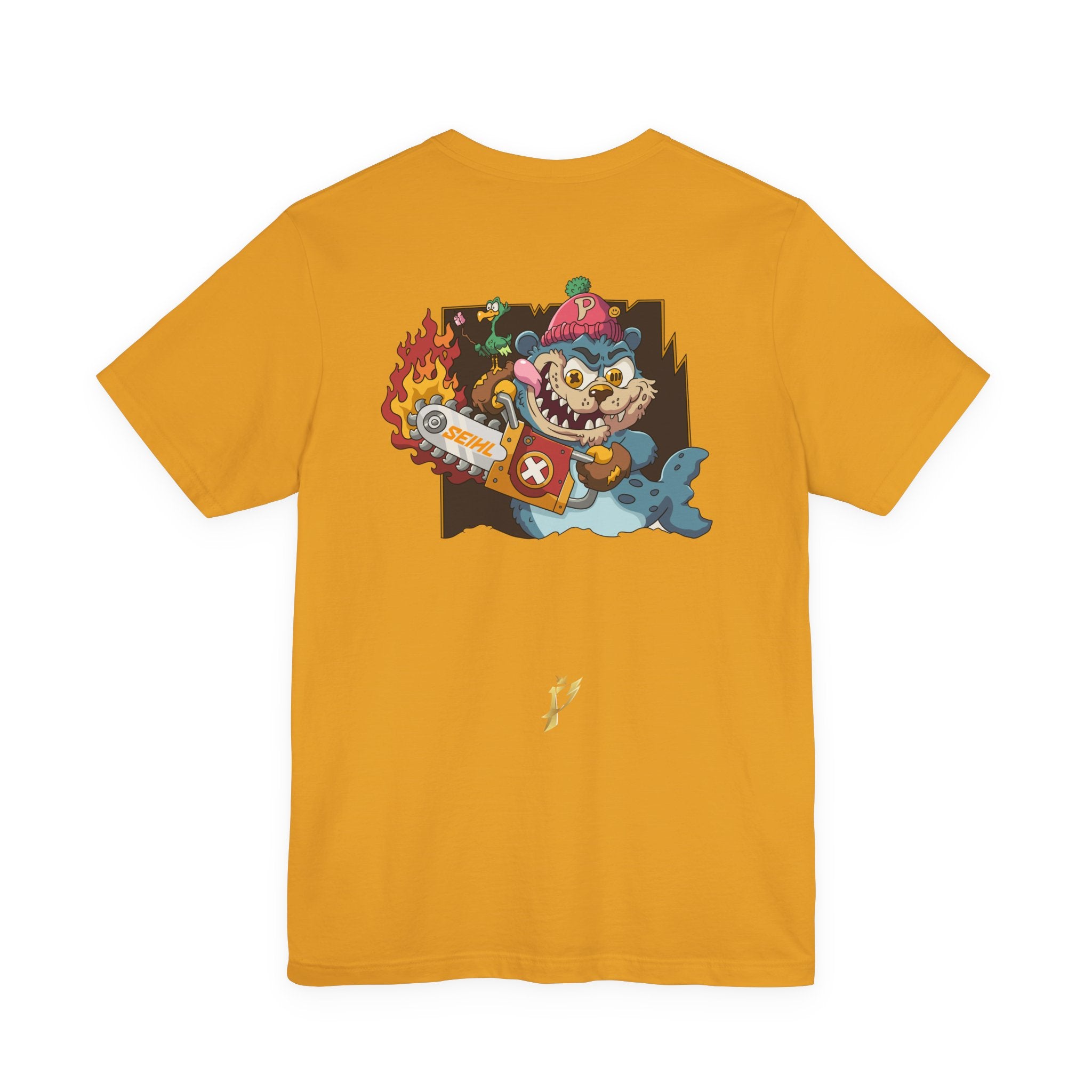 Chainsaw Seihl Cartoon Tee — 'SEIHL' Graphic Short Sleeve T-Shirt