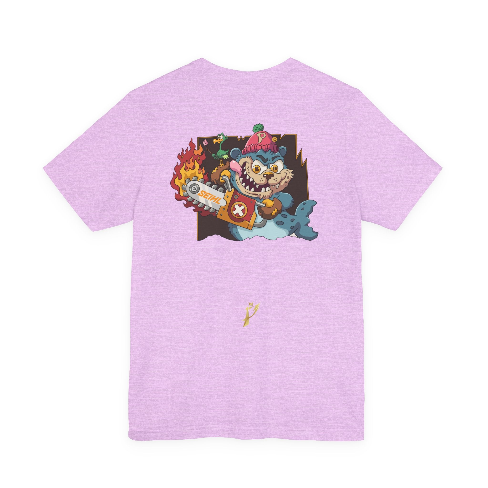 Chainsaw Seihl Cartoon Tee — 'SEIHL' Graphic Short Sleeve T-Shirt