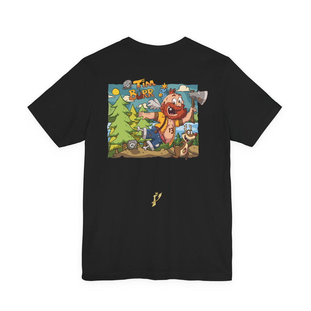 Tim Burr Graphic Tee – Lumberjack Cartoon T‑Shirt