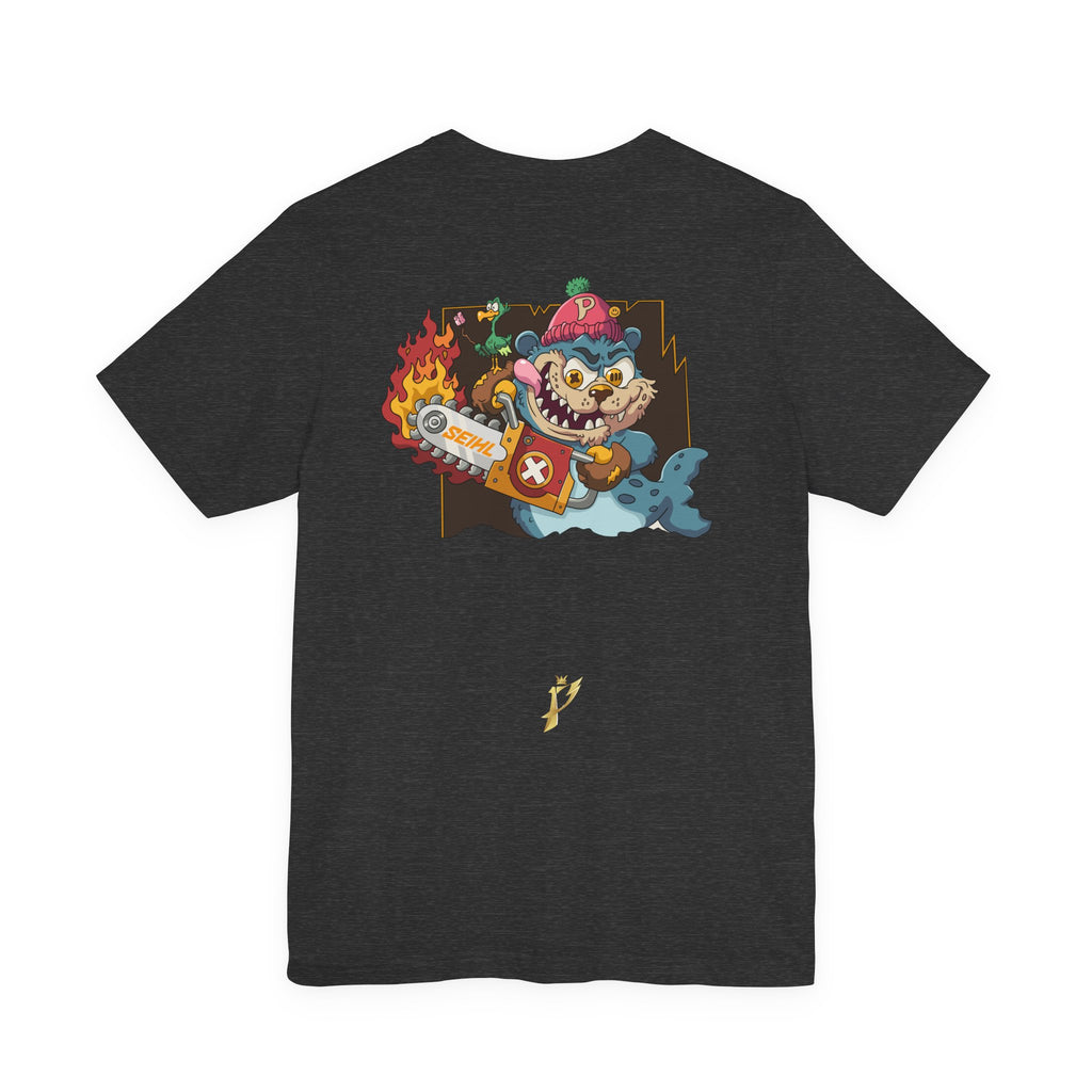 Chainsaw Seihl Cartoon Tee — 'SEIHL' Graphic Short Sleeve T-Shirt