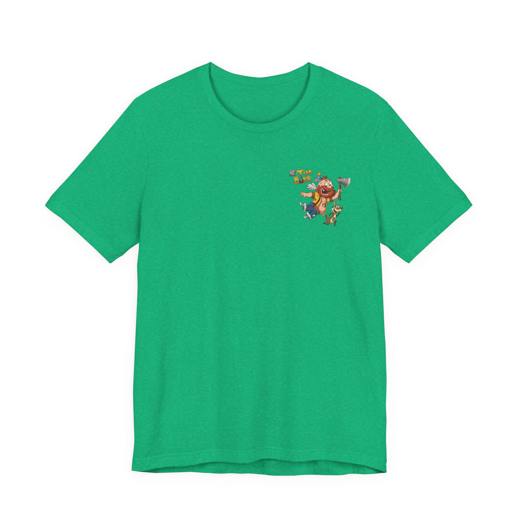 Tim Burr Graphic Tee – Lumberjack Cartoon T‑Shirt